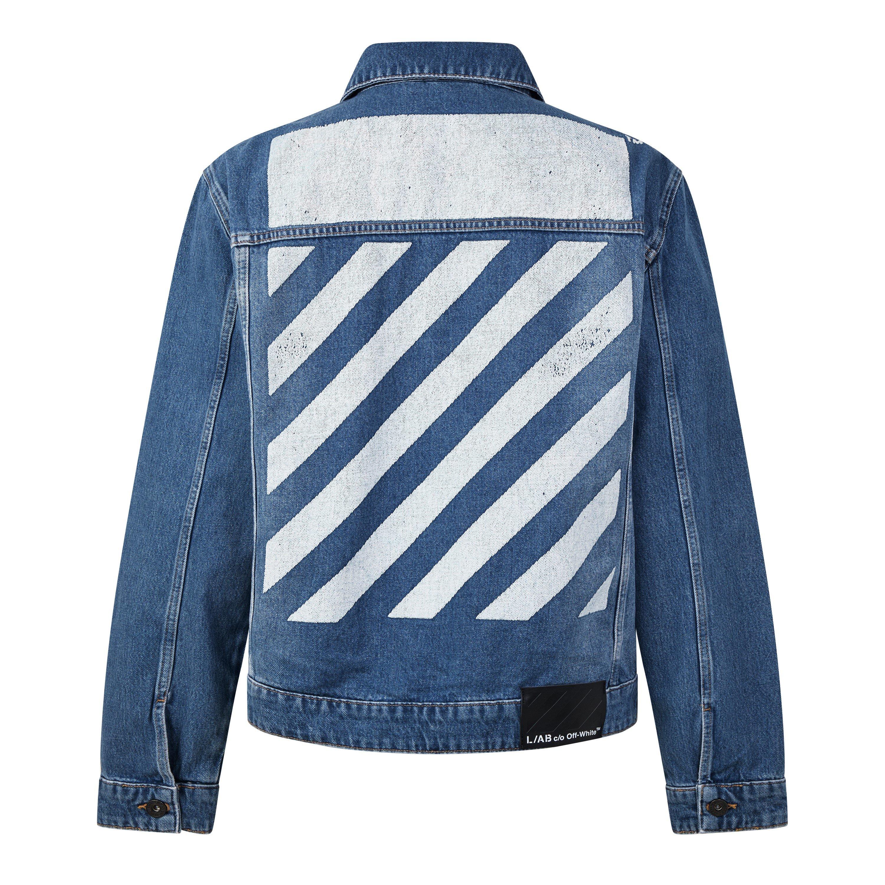 Steel Indigo - L AB Off White - Men's Diag Denim Jacket - 2