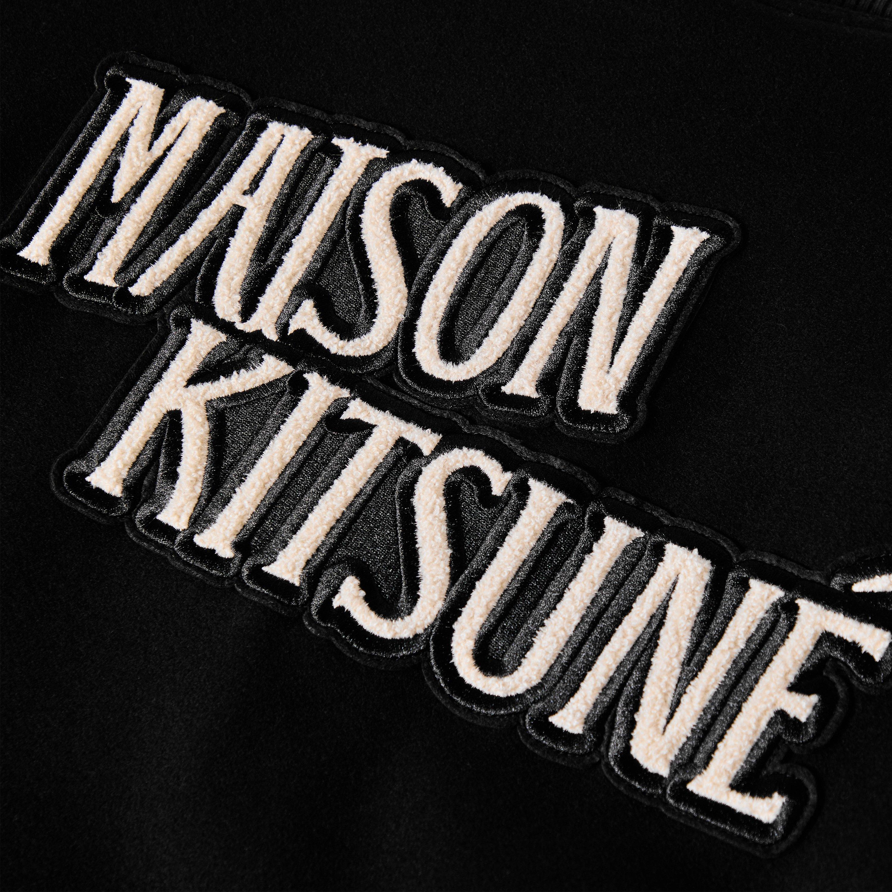 Black - Maison Kitsune - Men's Varsity Teddy Blouson Jacket - 3