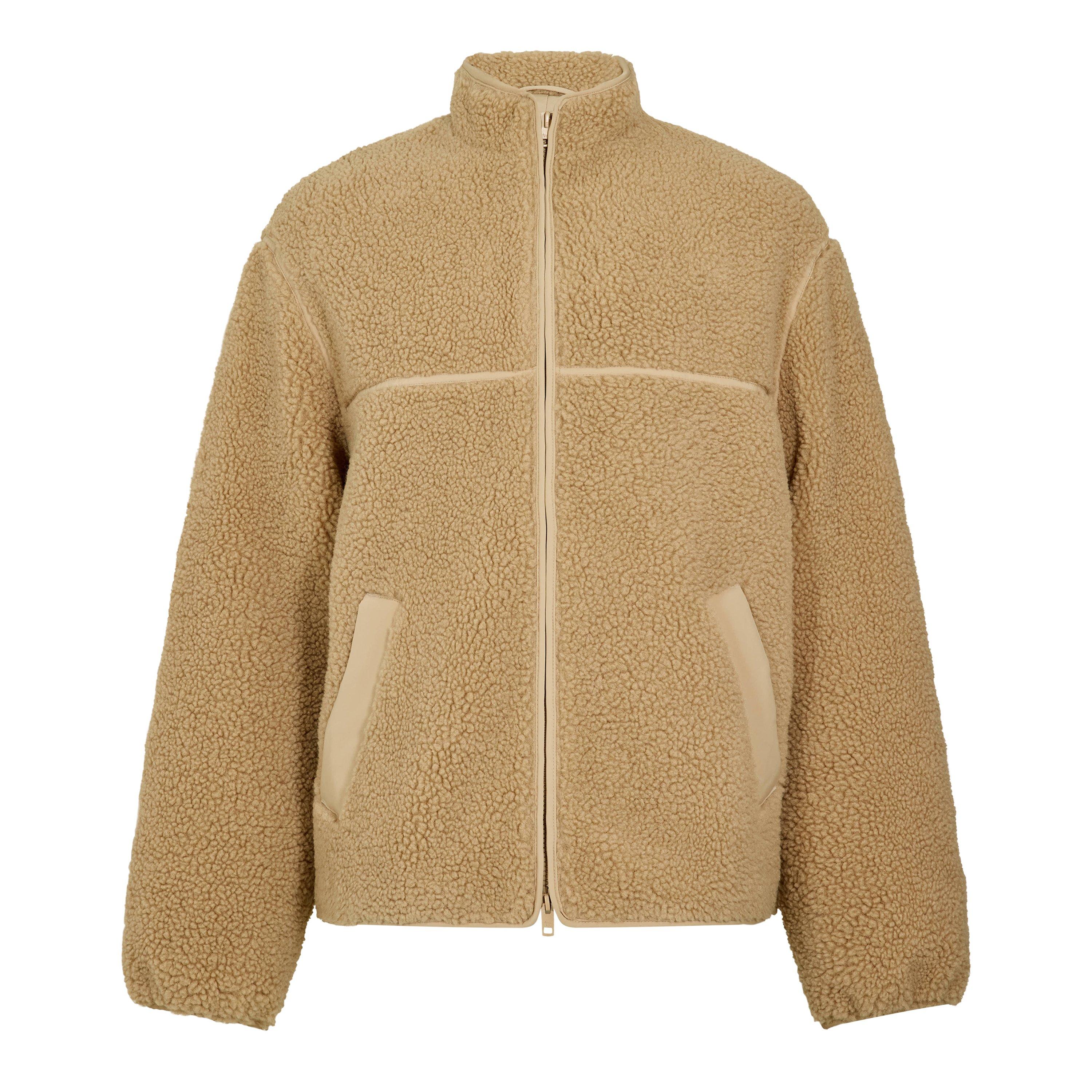 Tan Beige - Maison Kitsune - Men's Fleece Sherpa Jacket - 1