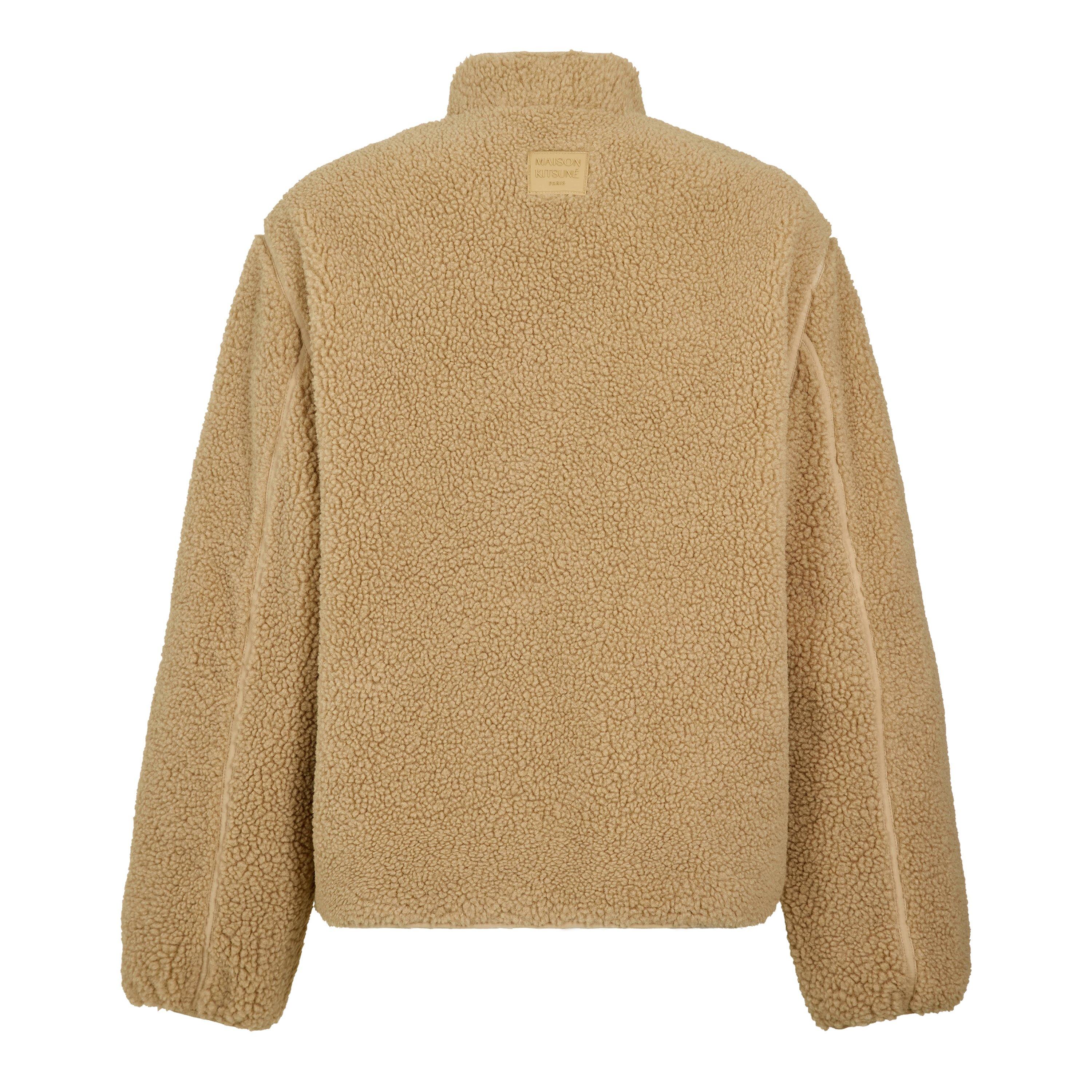 Tan Beige - Maison Kitsune - Men's Fleece Sherpa Jacket - 2