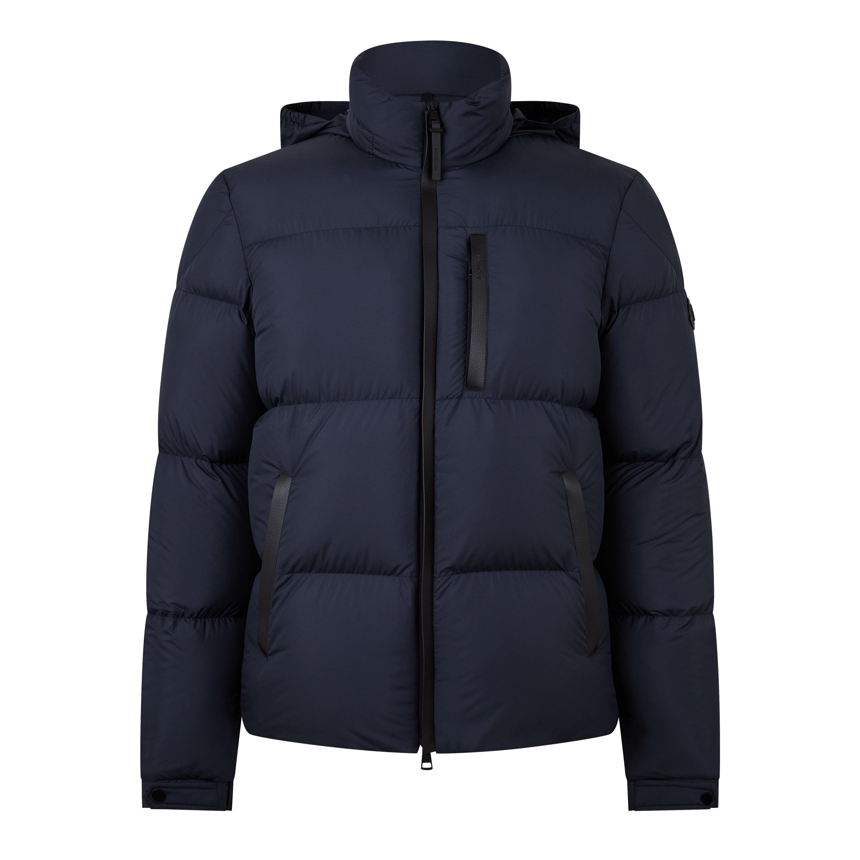 Navy 779 - Moncler - Men's Besbre Down Concealed Hood Long Sleeve Short Puffer Jacket - 1