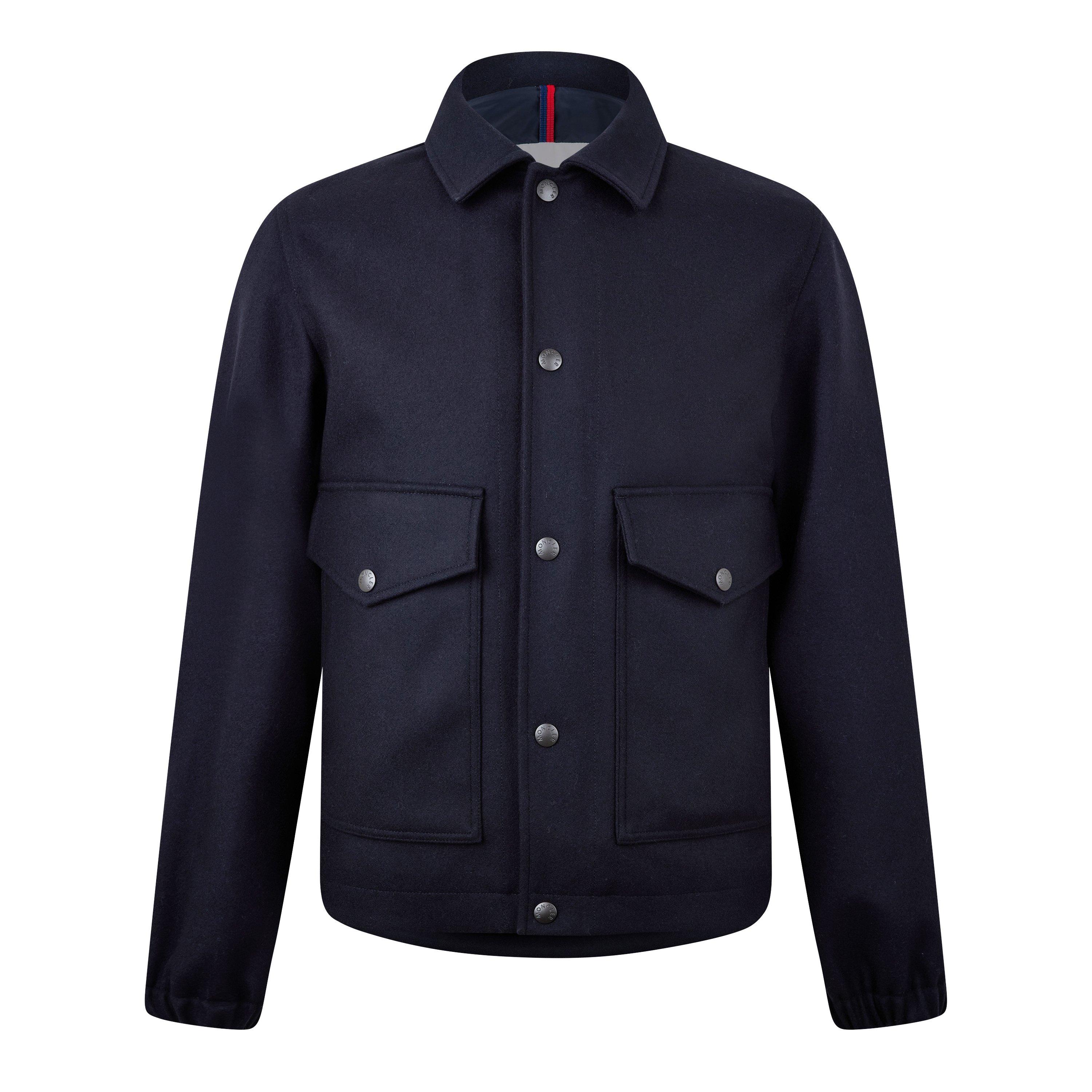 Black 999 - Moncler - Men's Fredarola Wool Long Sleeve Overshirt - 5