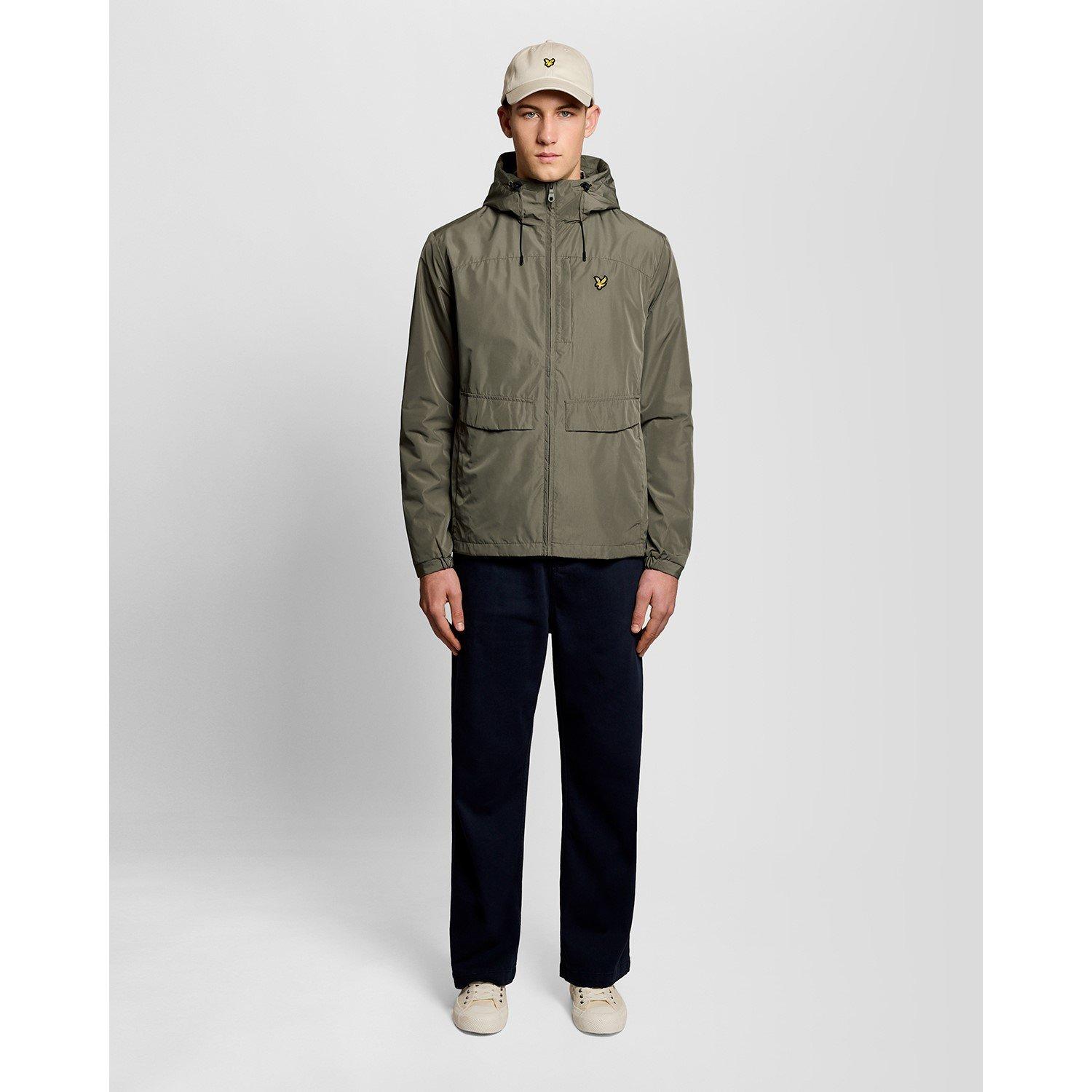 Khaki Ash X569 - Lyle and Scott - Lyle Hood Zip Jkt Sn62 - 5