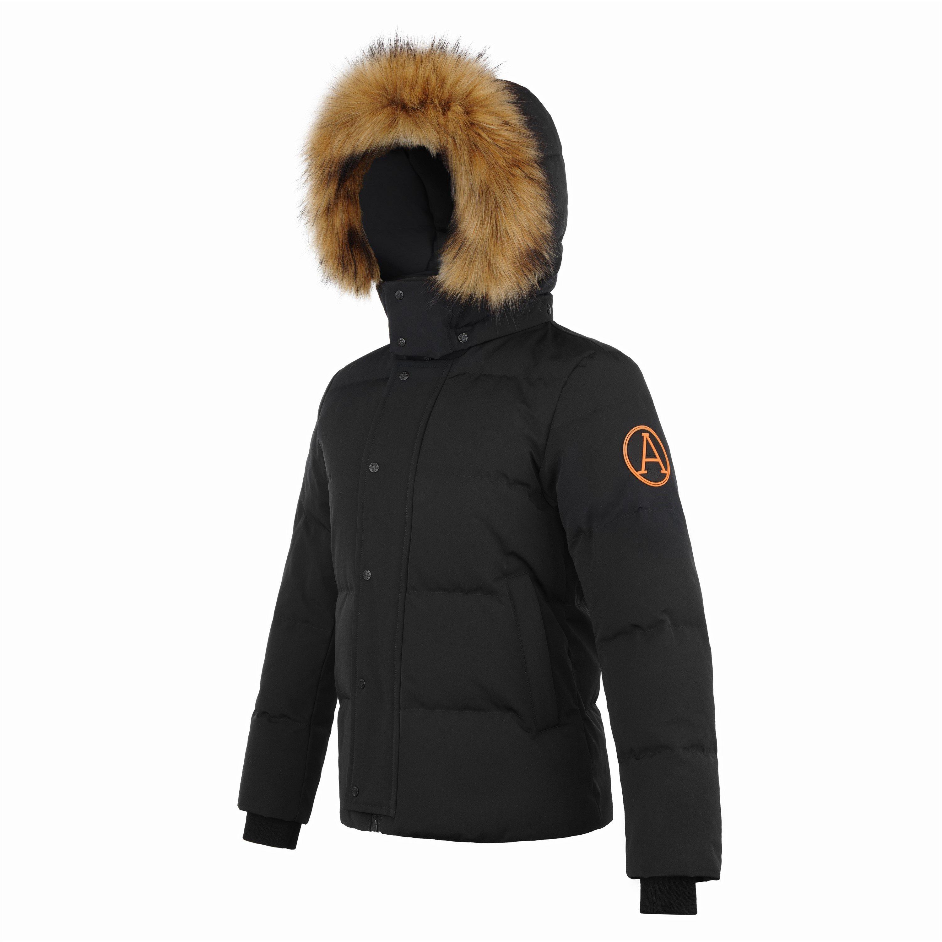 Zwart - Arctic Army - Unisex Kids Muskox Waterproof Windproof Faux-Fur Trim Parka - 3