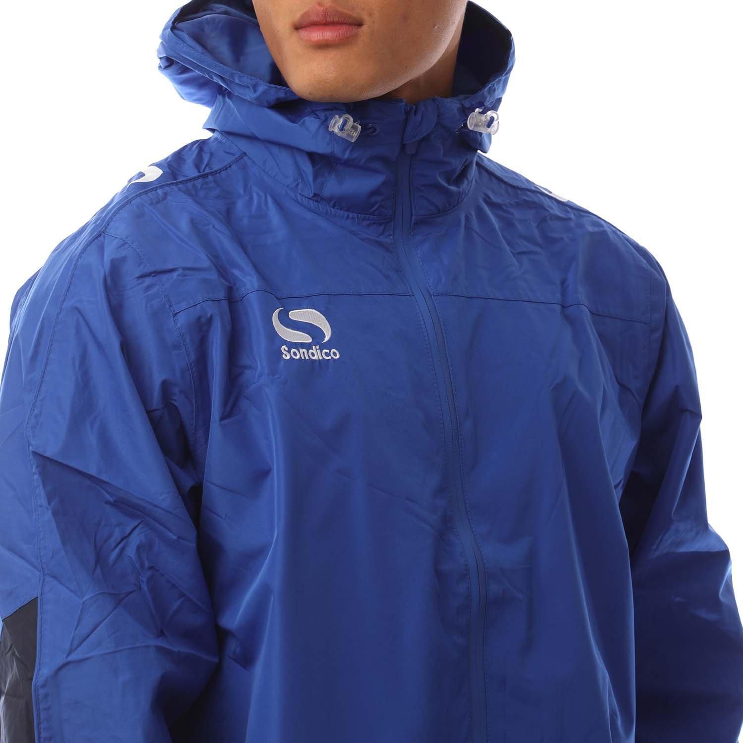 Royal/White/Nvy - Sondico - Men's Waterproof Rain Anorak - 2