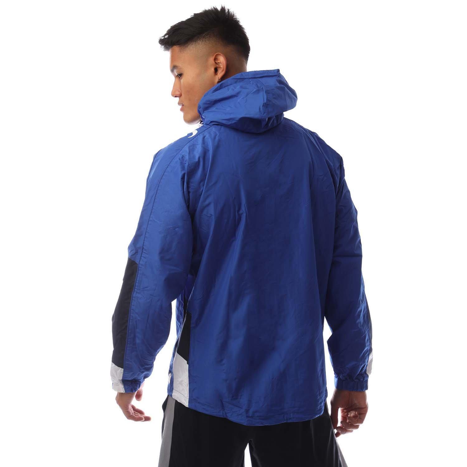 Royal/White/Nvy - Sondico - Men's Waterproof Rain Anorak - 3