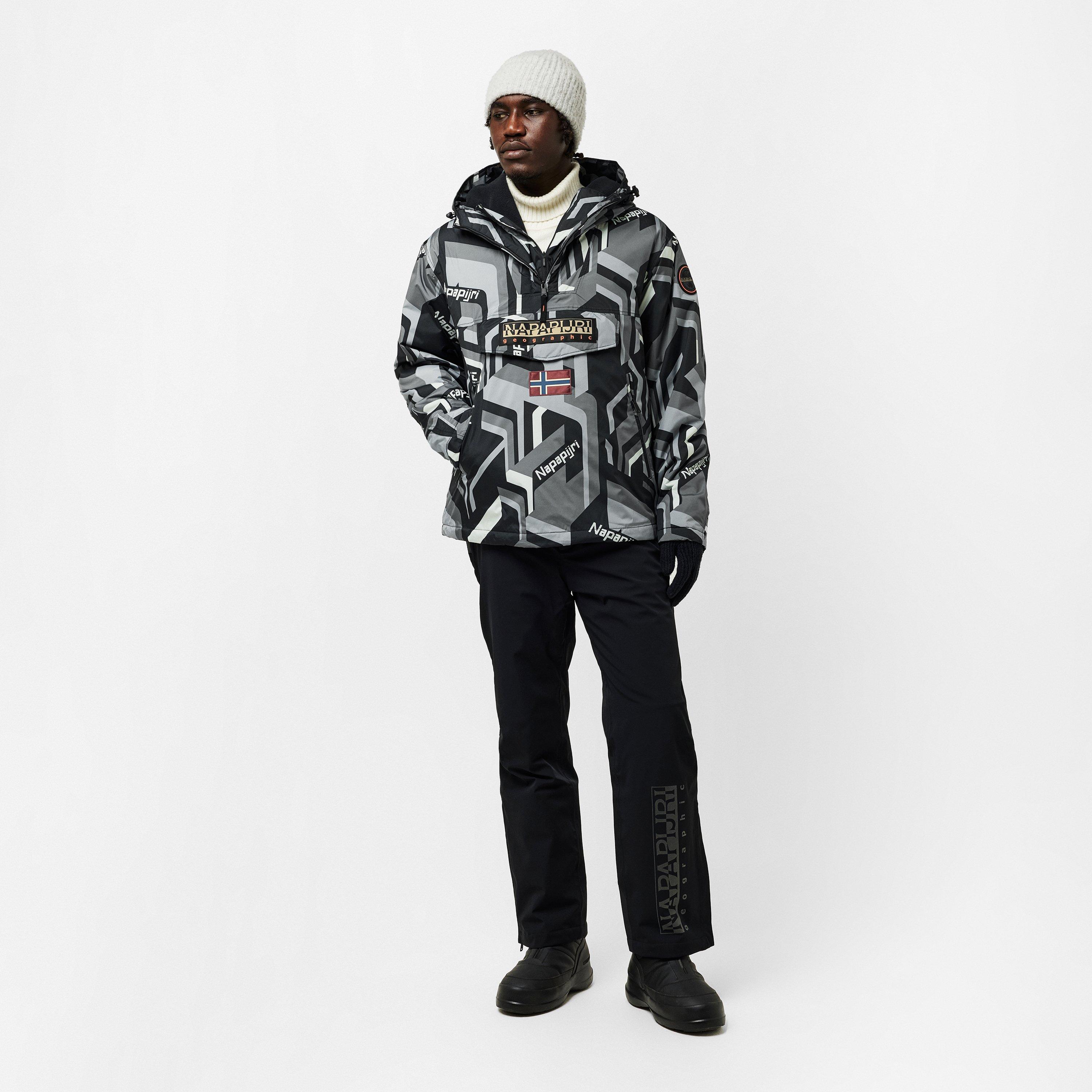 Black AOP - Napapijri - Men's Napa All Over Print Weather-Resistant Rain Anorak - 6