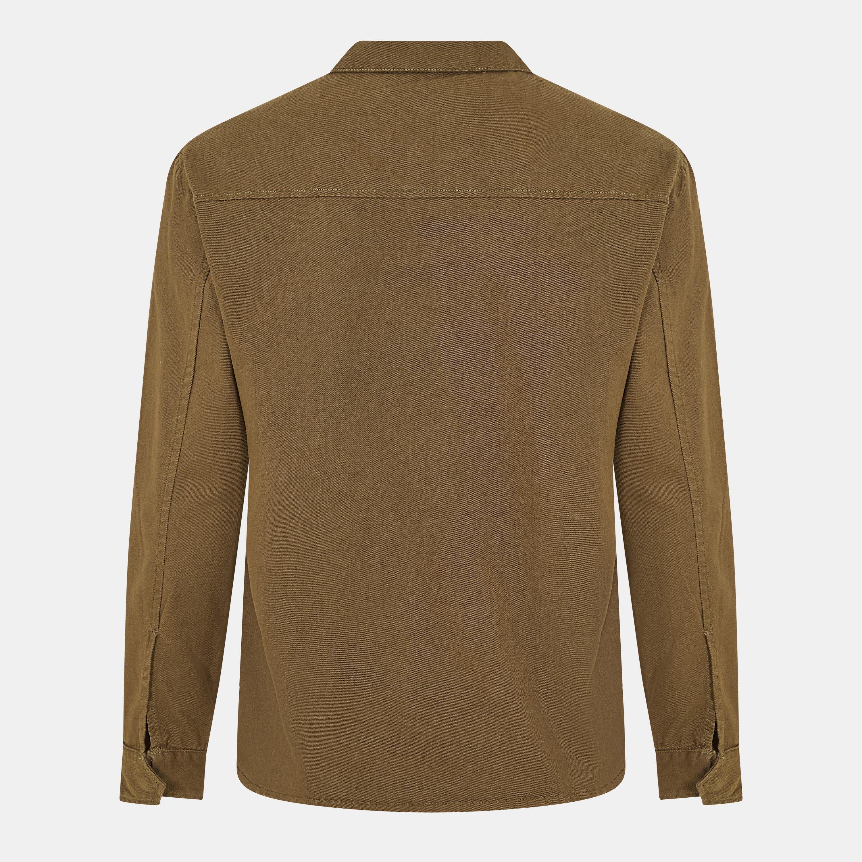 Khaki - Brave Soul - Cotton Multi Pocket Long Sleeve Rain Anorak - 2