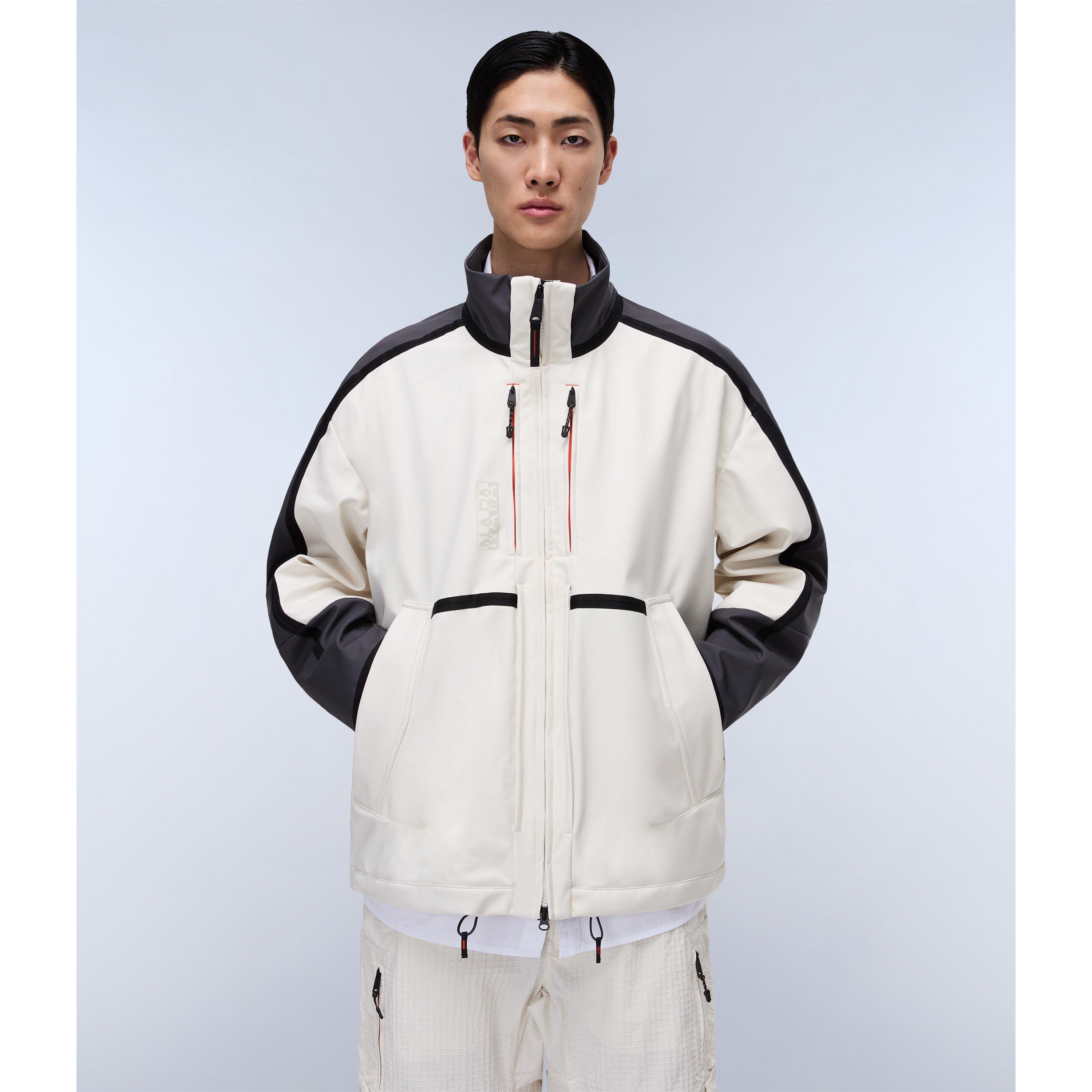 Beige Dimity - Napapijri - Men's Tusco Beige Water-Resistant Rain Anorak - 11