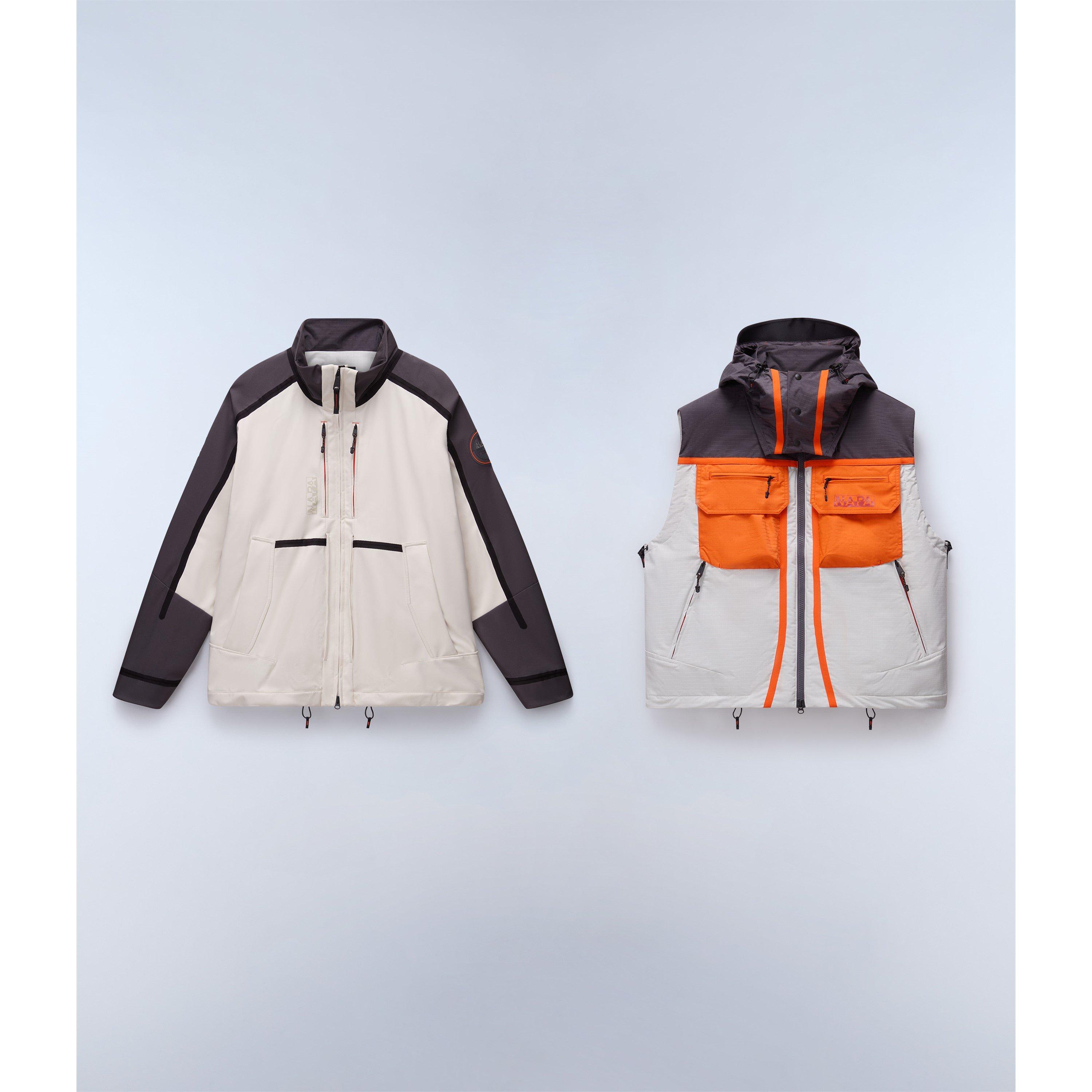 Beige Dimity - Napapijri - Men's Tusco Beige Water-Resistant Rain Anorak - 16