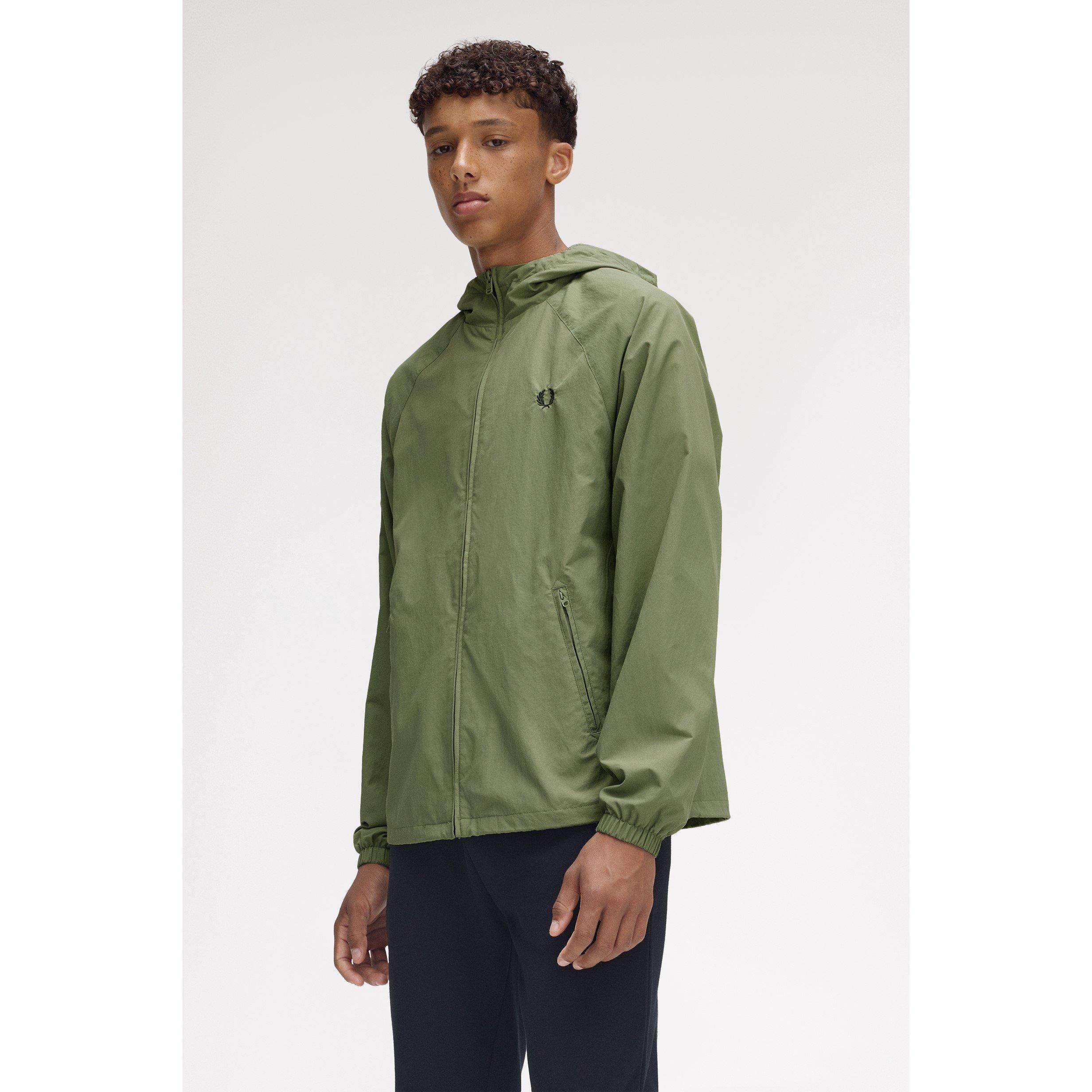 Olive Mint X88 - Fred Perry - Men's Taslan Hooded Shell Rain Anorak - 3