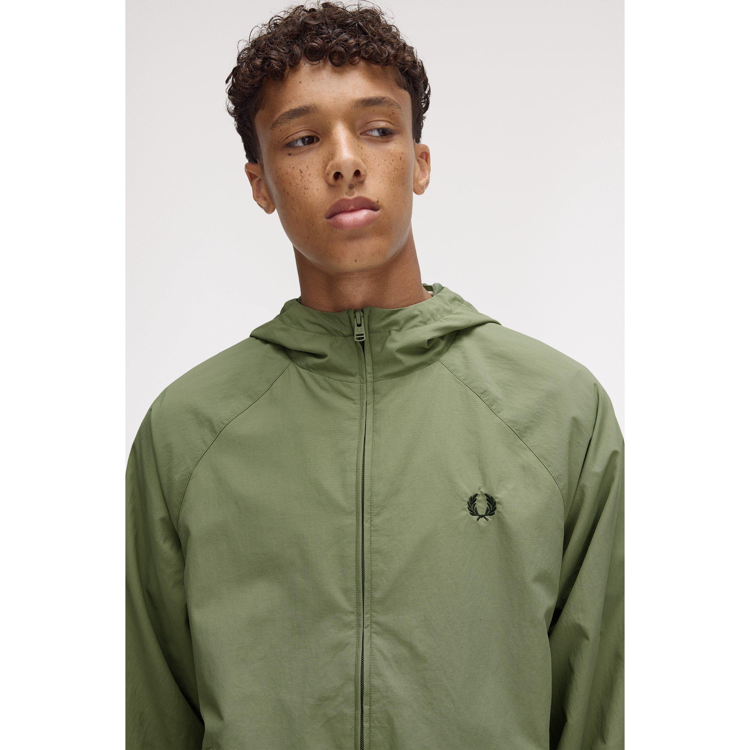Olive Mint X88 - Fred Perry - Men's Taslan Hooded Shell Rain Anorak - 5