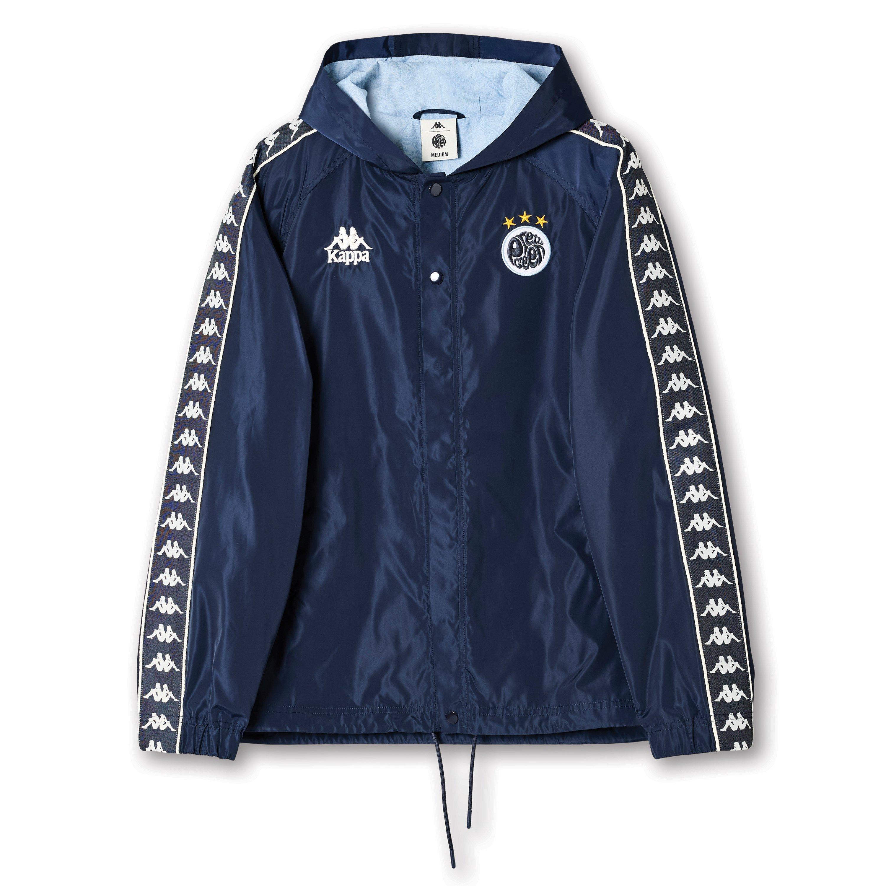 Blue/White GPT - Kappa - Men's Banda Water Resistant Half Zip Rain Anorak - 1
