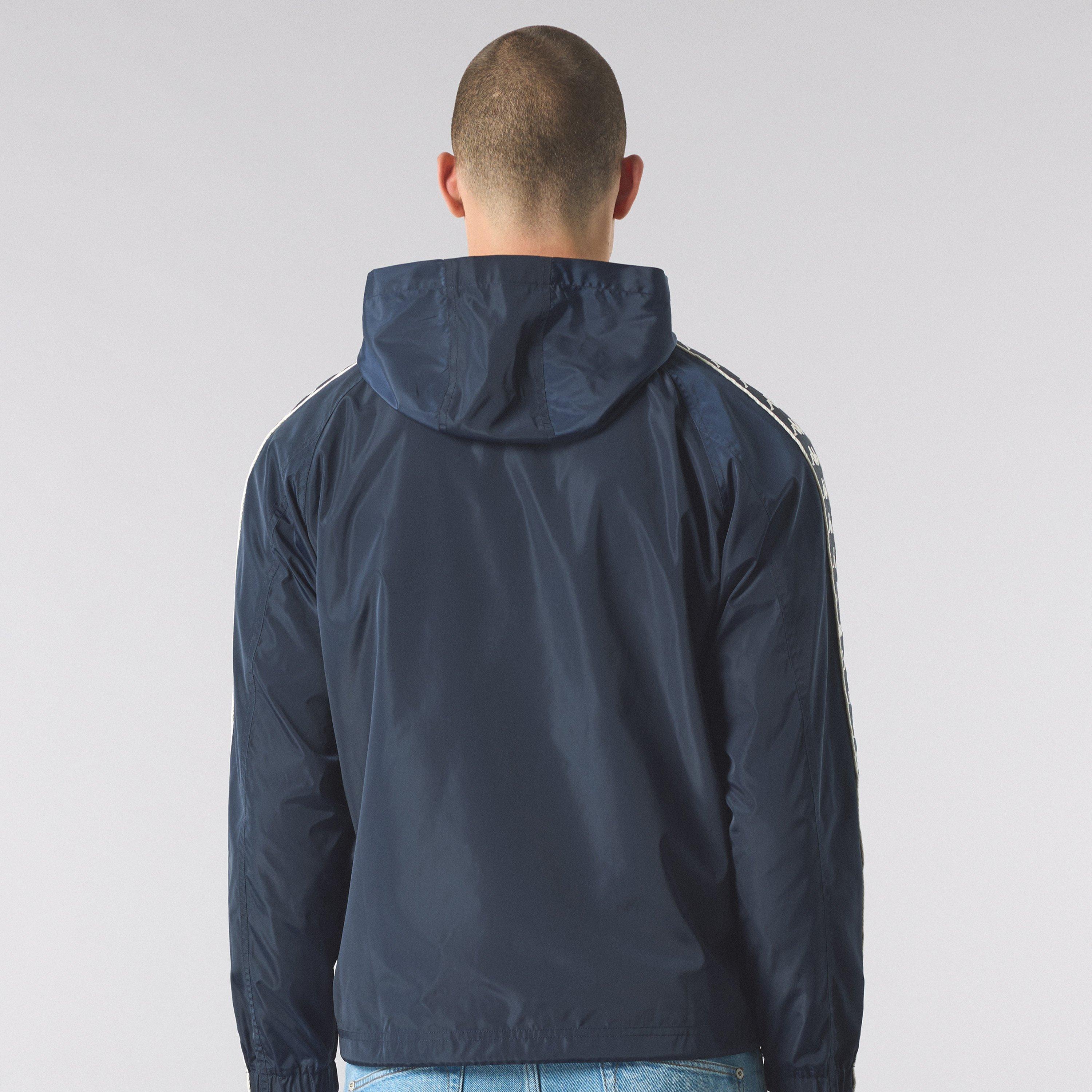 Blau/Weiß GPT - Kappa - Men's Banda Hooded Rain Anorak - 4