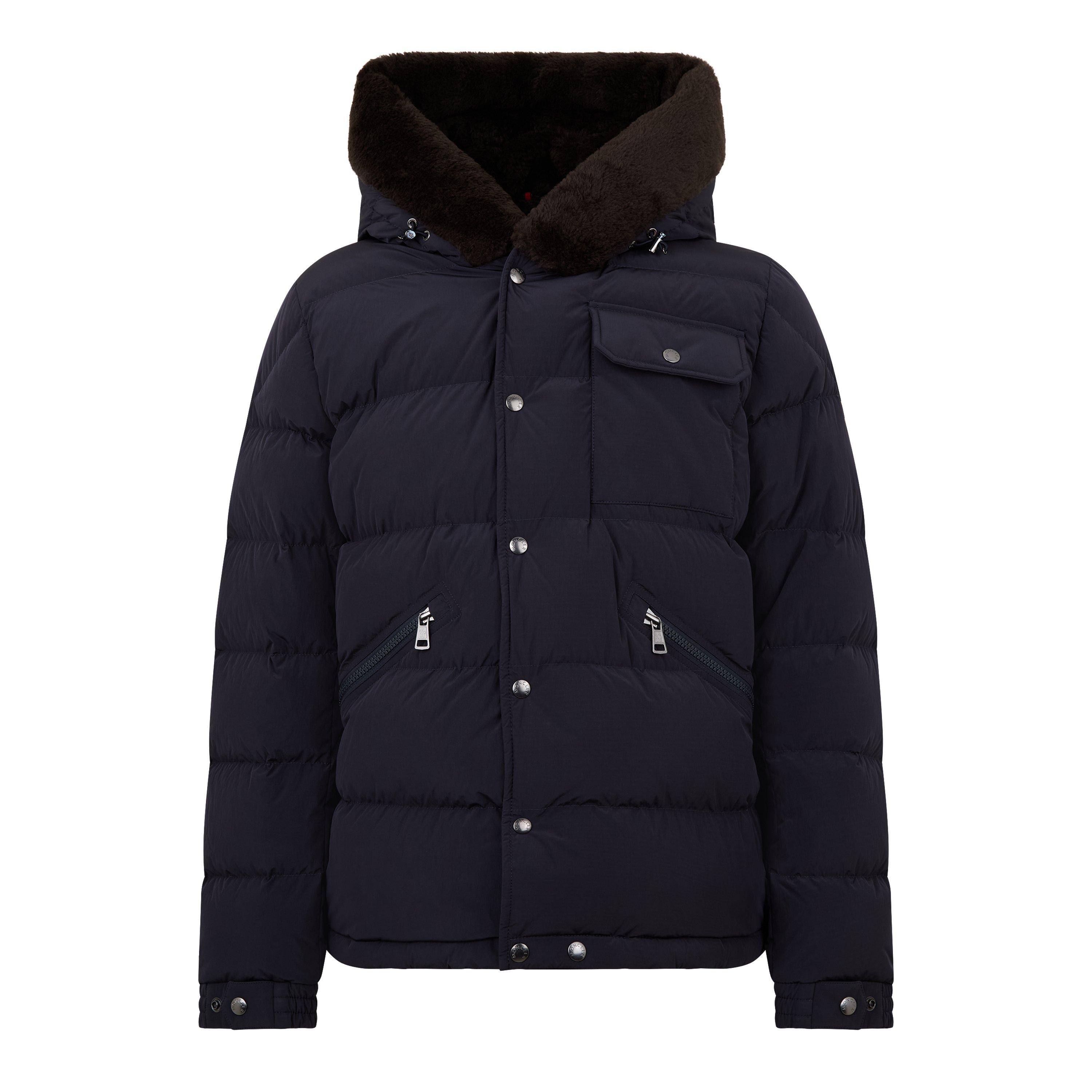 Navy 778 - Moncler - Men's Marcelettes Quilted Down Hip Length Short Puffer Jacket - 1