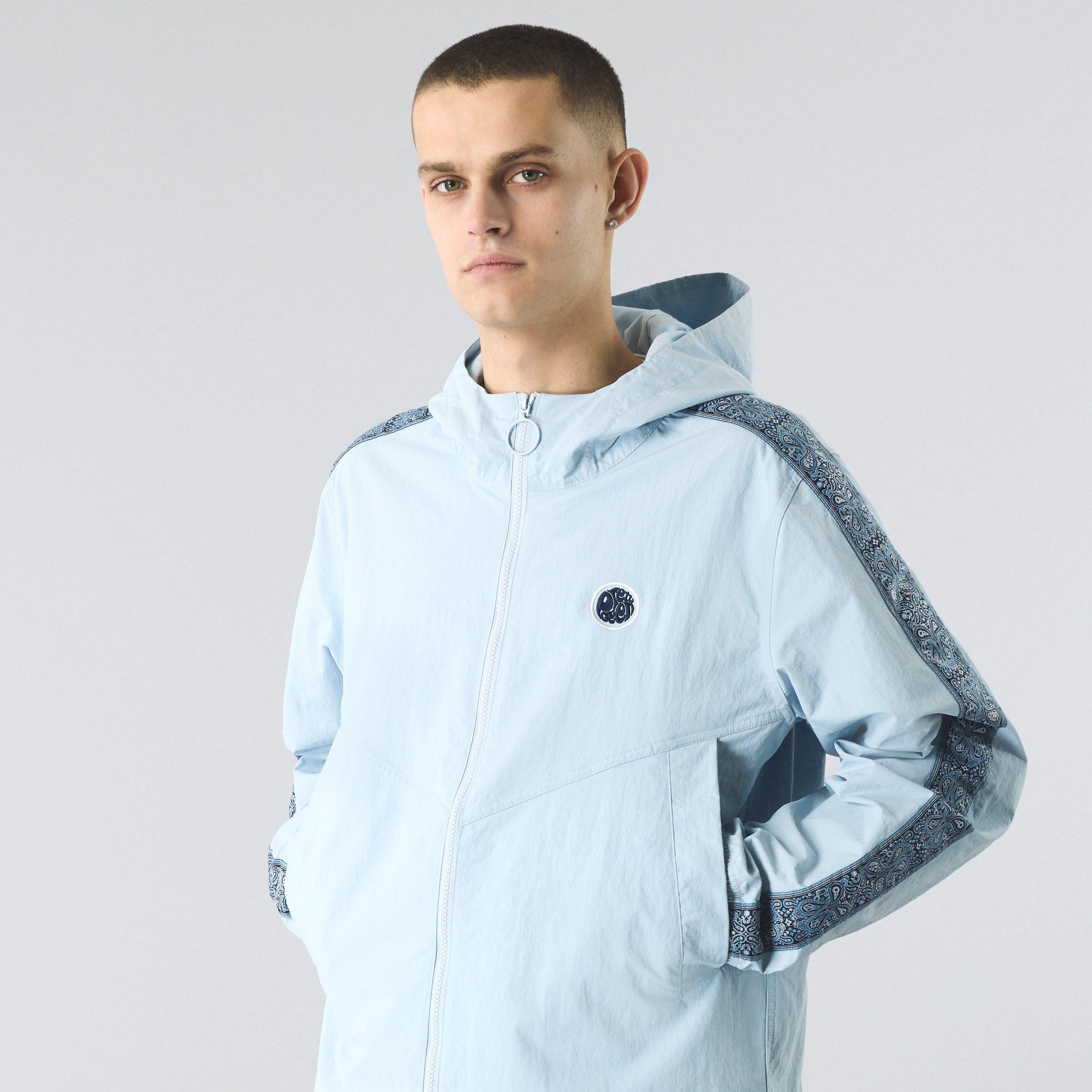Lt Blue - Pretty Green - Men's Eclipse Tape Weather-Resistant Rain Anorak - 2