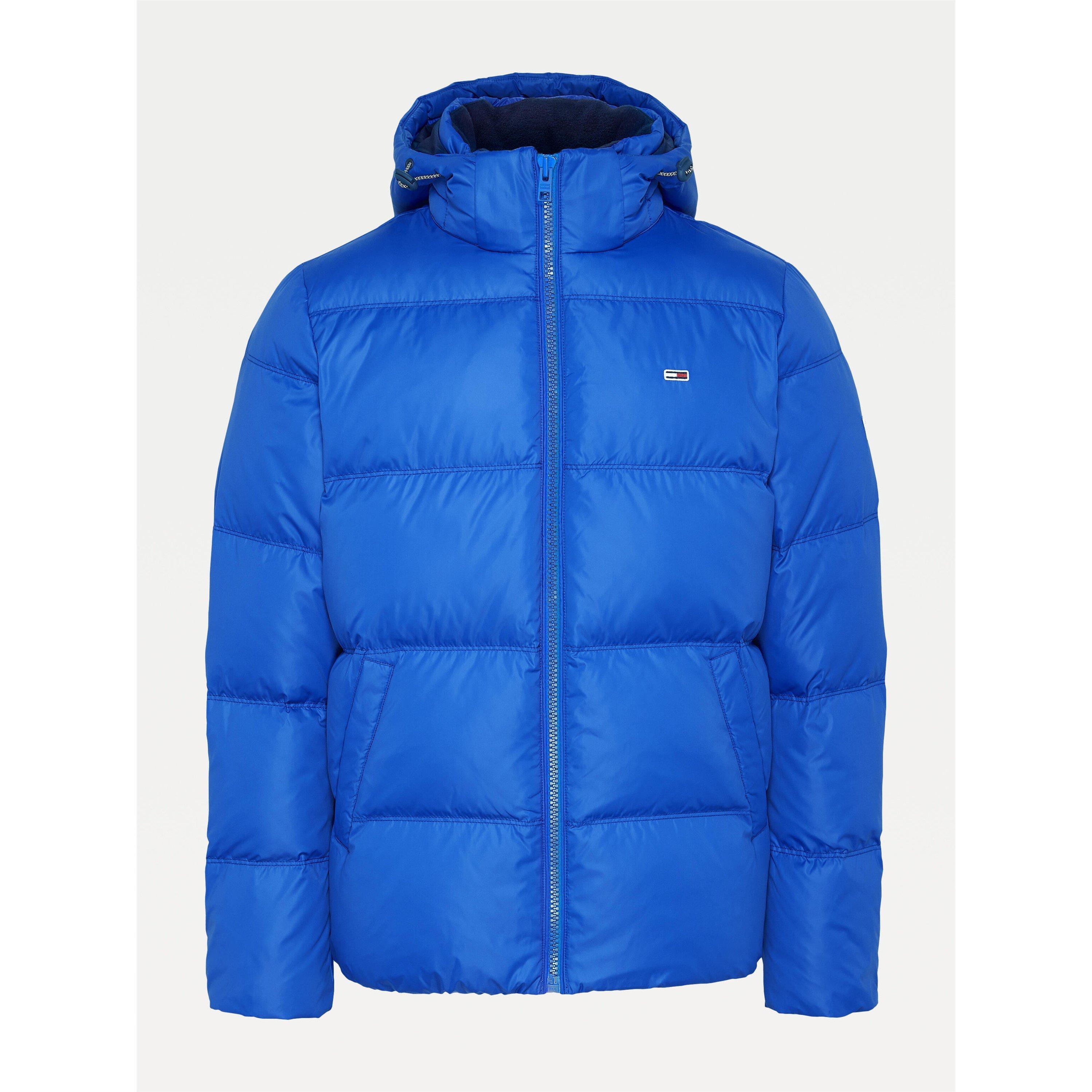 Mid Blue C63 - Tommy Jeans - Men's Essential Duck Down Wind Resistant Short Puffer Jacket - 1