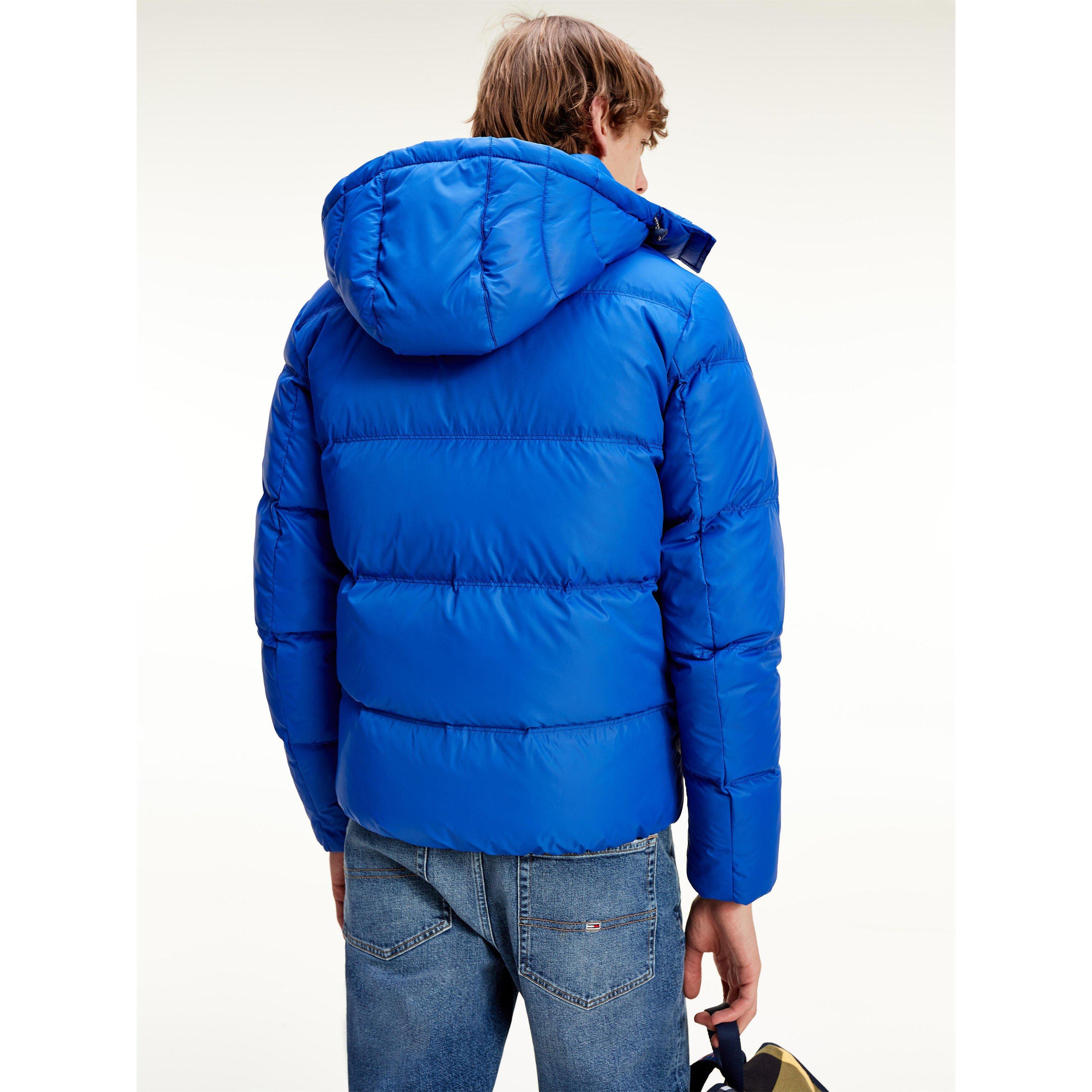 Mid Blue C63 - Tommy Jeans - Men's Essential Duck Down Wind Resistant Short Puffer Jacket - 4