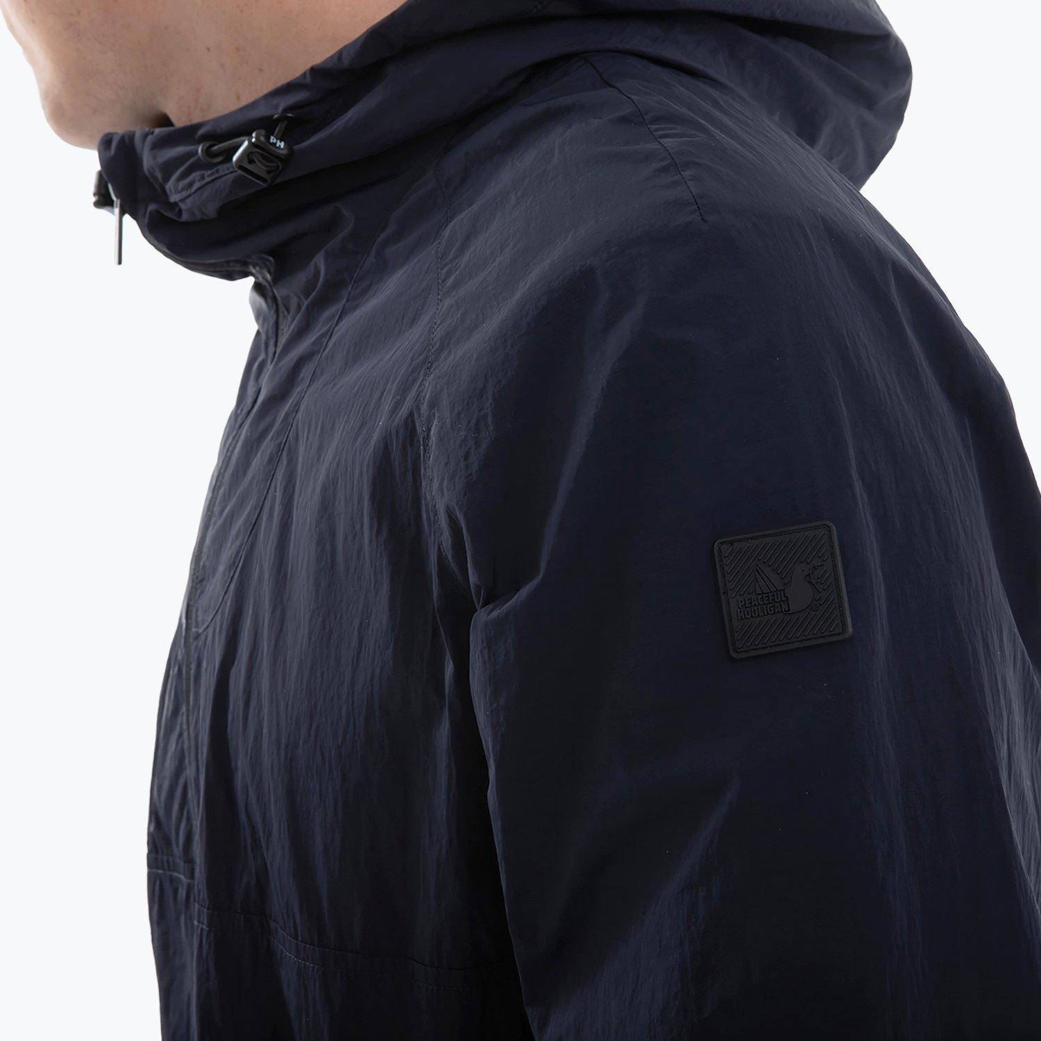 Navy - Peaceful Hooligan - Water-Resistant Adjustable Hood Rain Anorak - 7