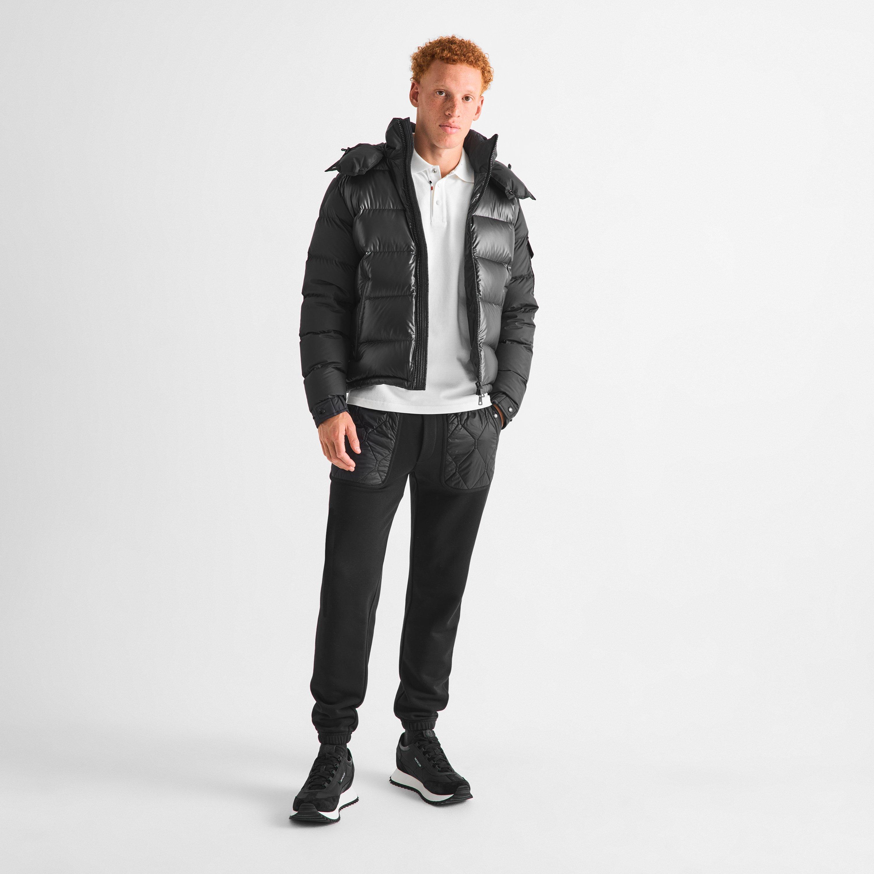 Black 999 - Moncler - Men's Maya Mix Short Puffer Jacket - 5
