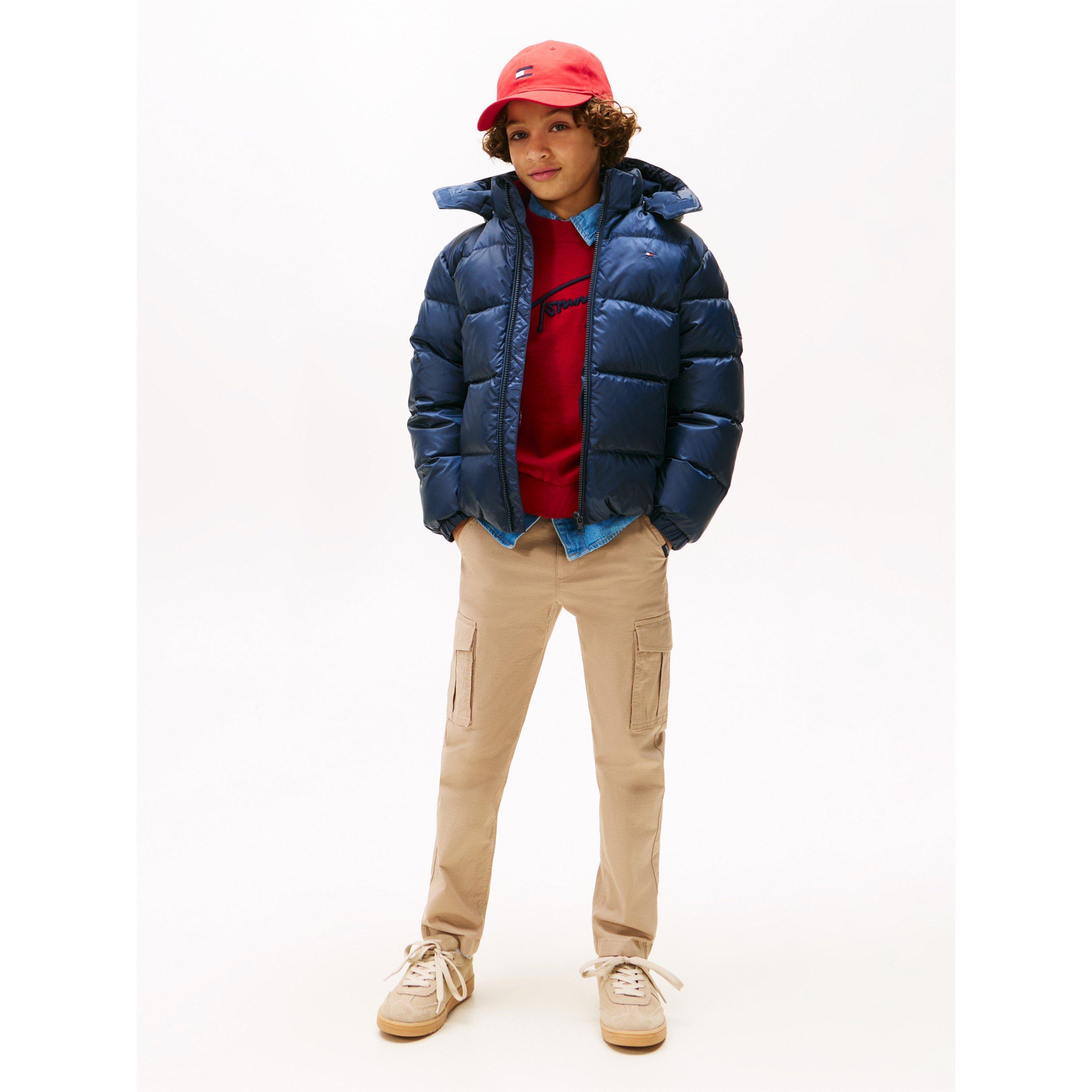 Dark Blue C1G - Tommy Hilfiger - Kids' Essential Duck Down Short-Puffer Jacket - 3