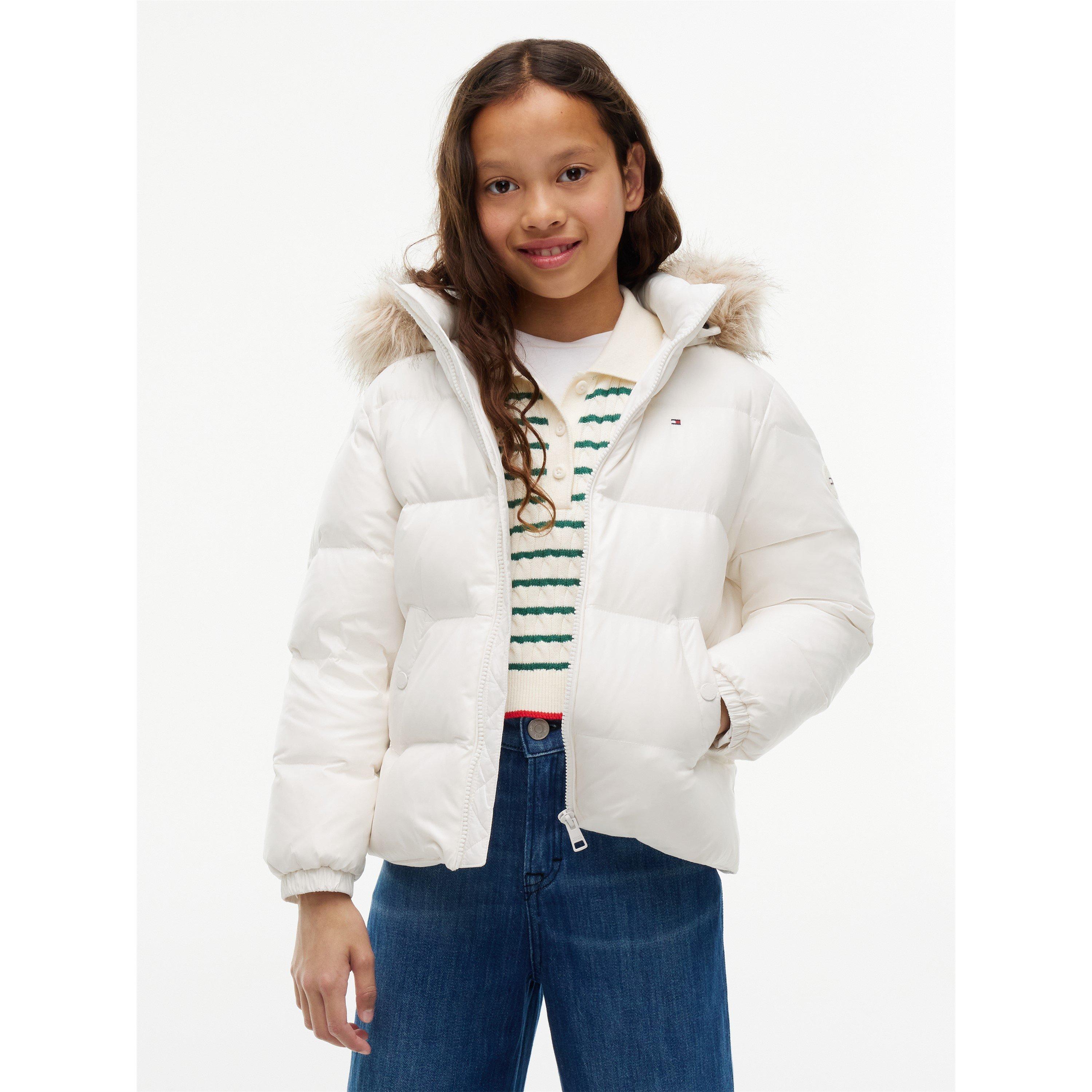 Off White YBH - Tommy Hilfiger - Kids' Essential Duck Down Full-Zip Short Puffer Jacket - 2