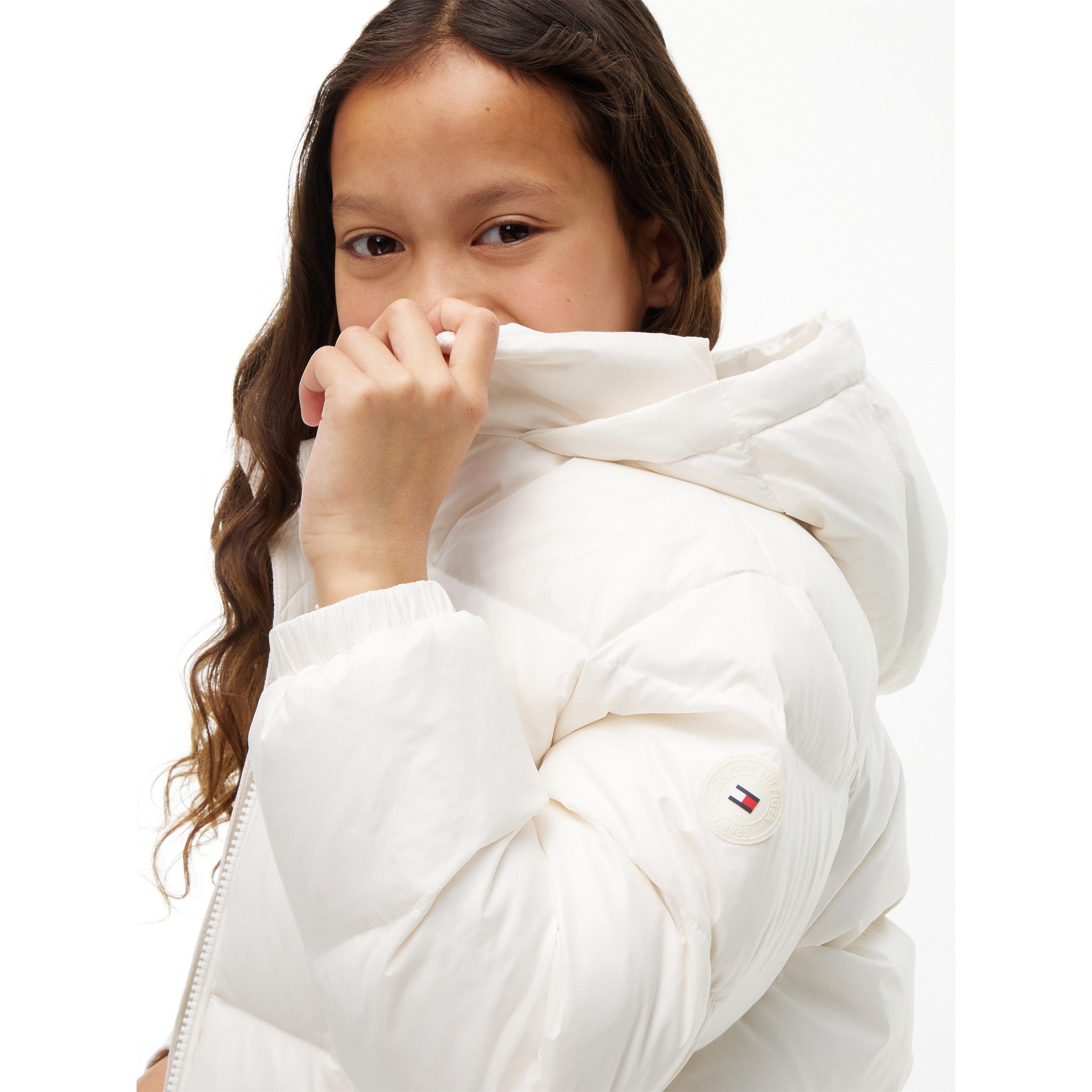 Off White YBH - Tommy Hilfiger - Kids' Essential Duck Down Full-Zip Short Puffer Jacket - 5
