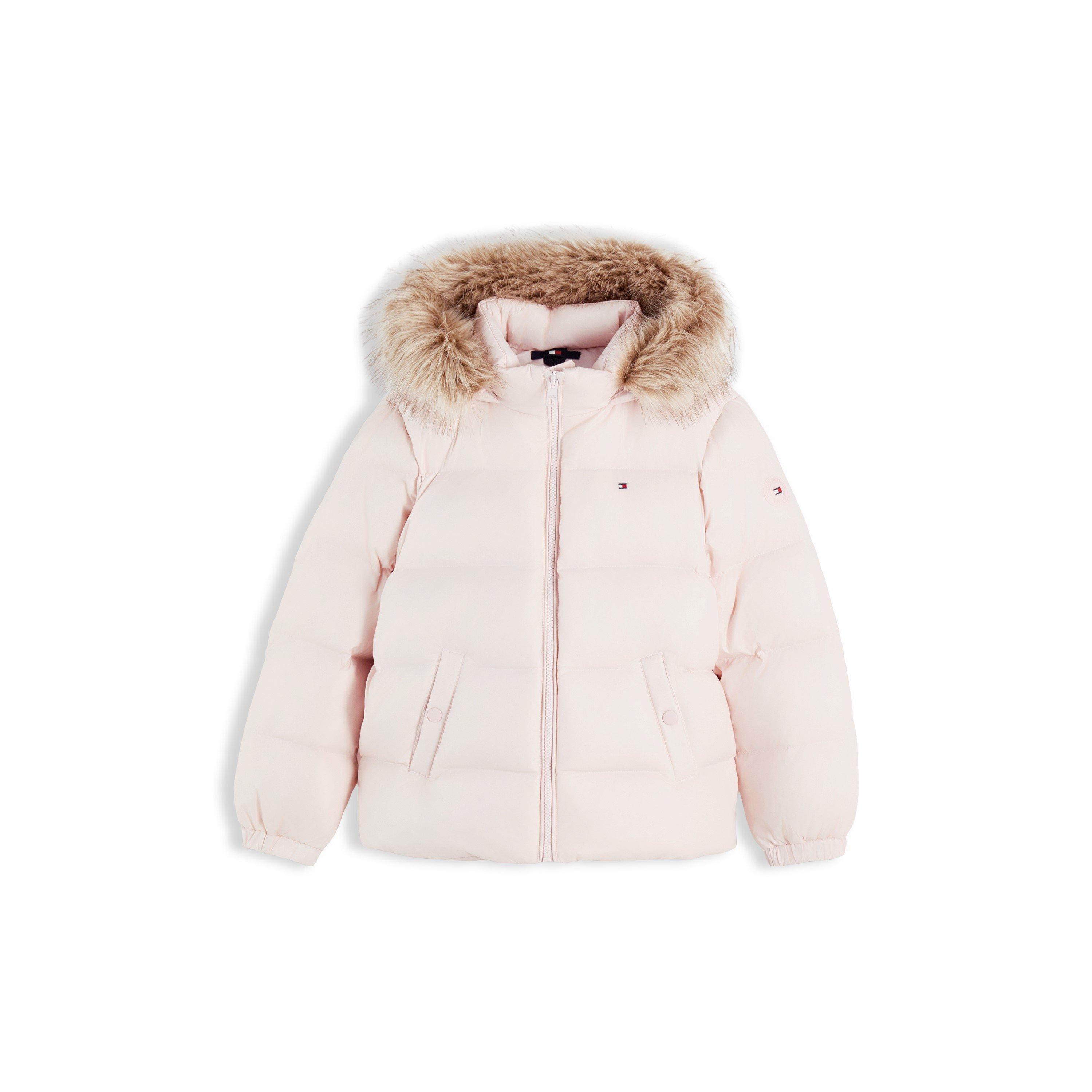 Tommy Hilfiger Girls Tommy Esnt Dwn Jkt Jn64 - Whimsy Pink Tjq - 16Y