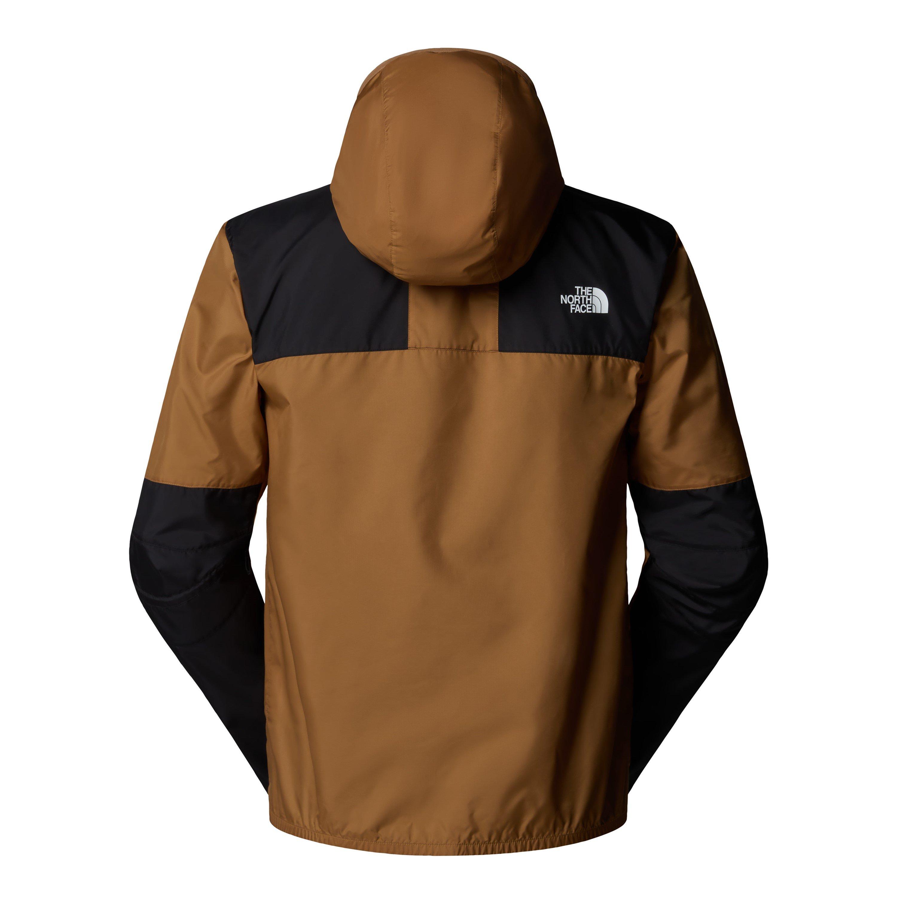 Utility Brown - The North Face - Men's Mountain Water Resistant Long Sleeve Rain Anorak - 2
