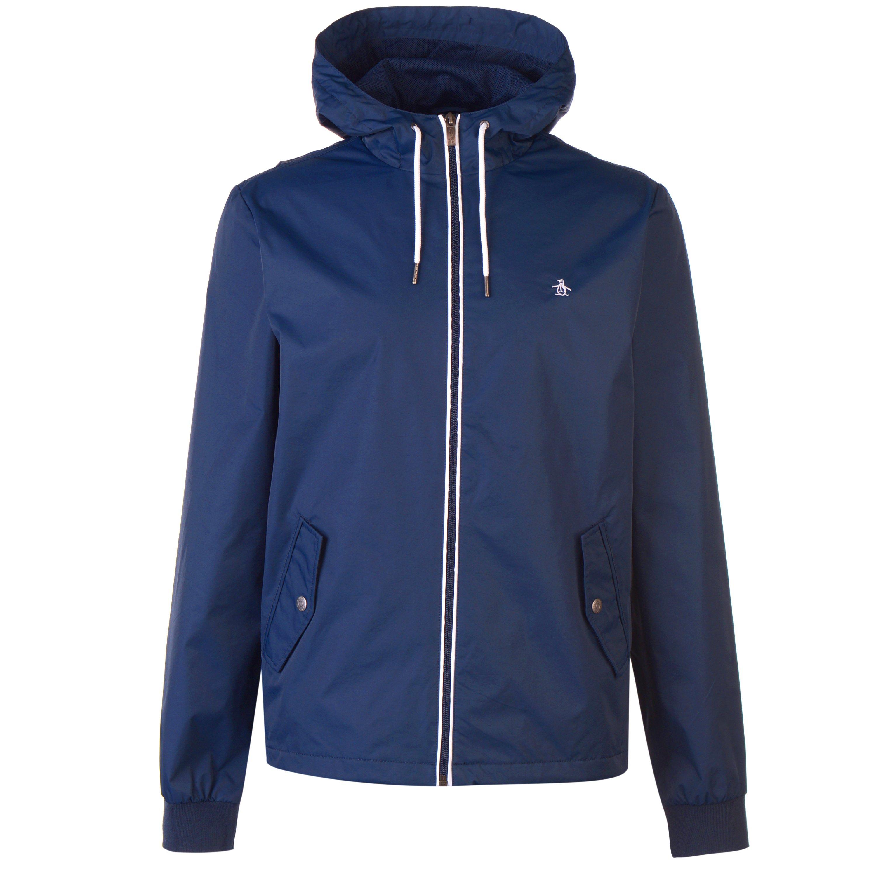 Marinha 413 - Original Penguin - Men's Ratner Water and Wind Resistant Hooded Long Sleeve Rain Anorak - 1