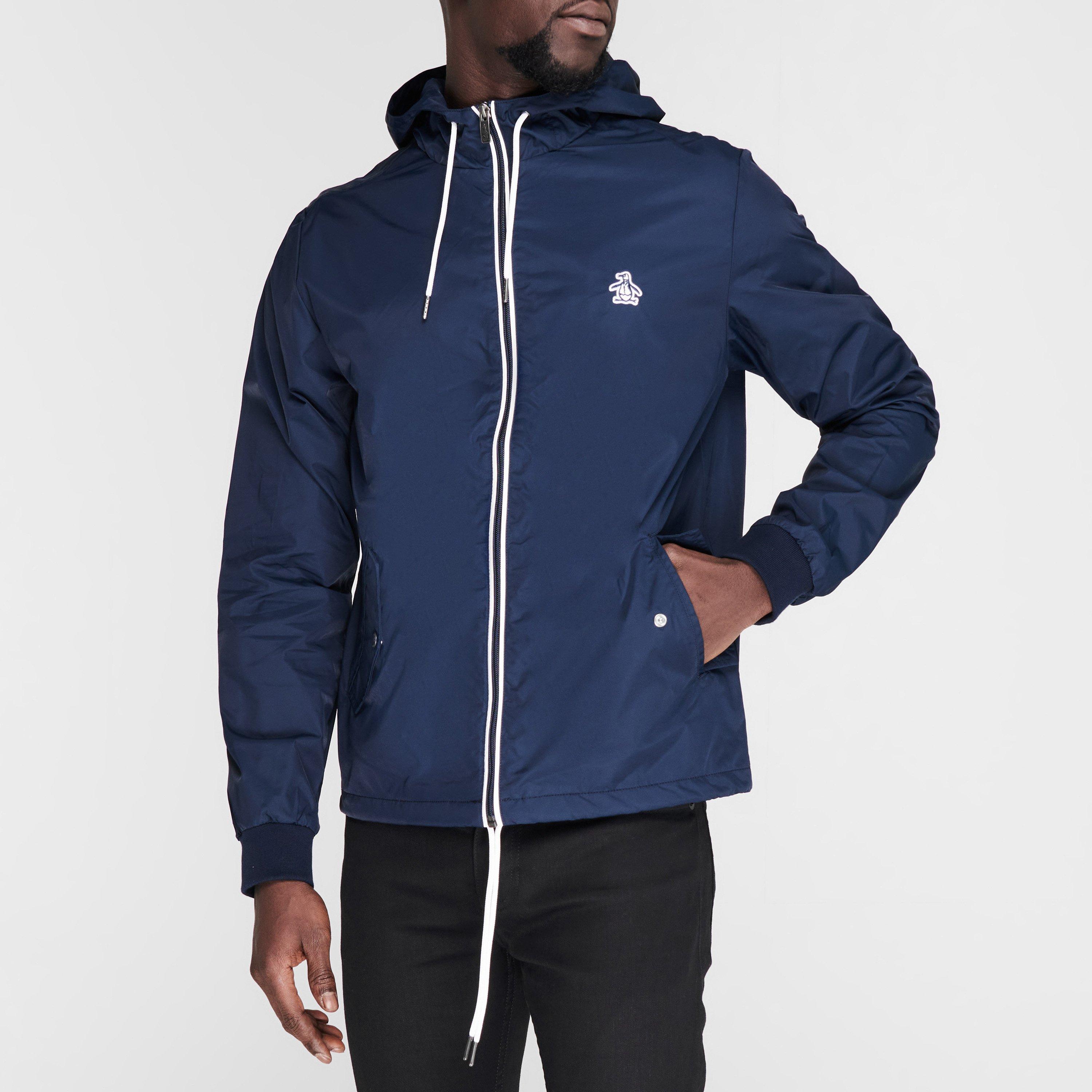 Marineblau 413 - Original Penguin - Men's Ratner Water and Wind Resistant Hooded Long Sleeve Rain Anorak - 3