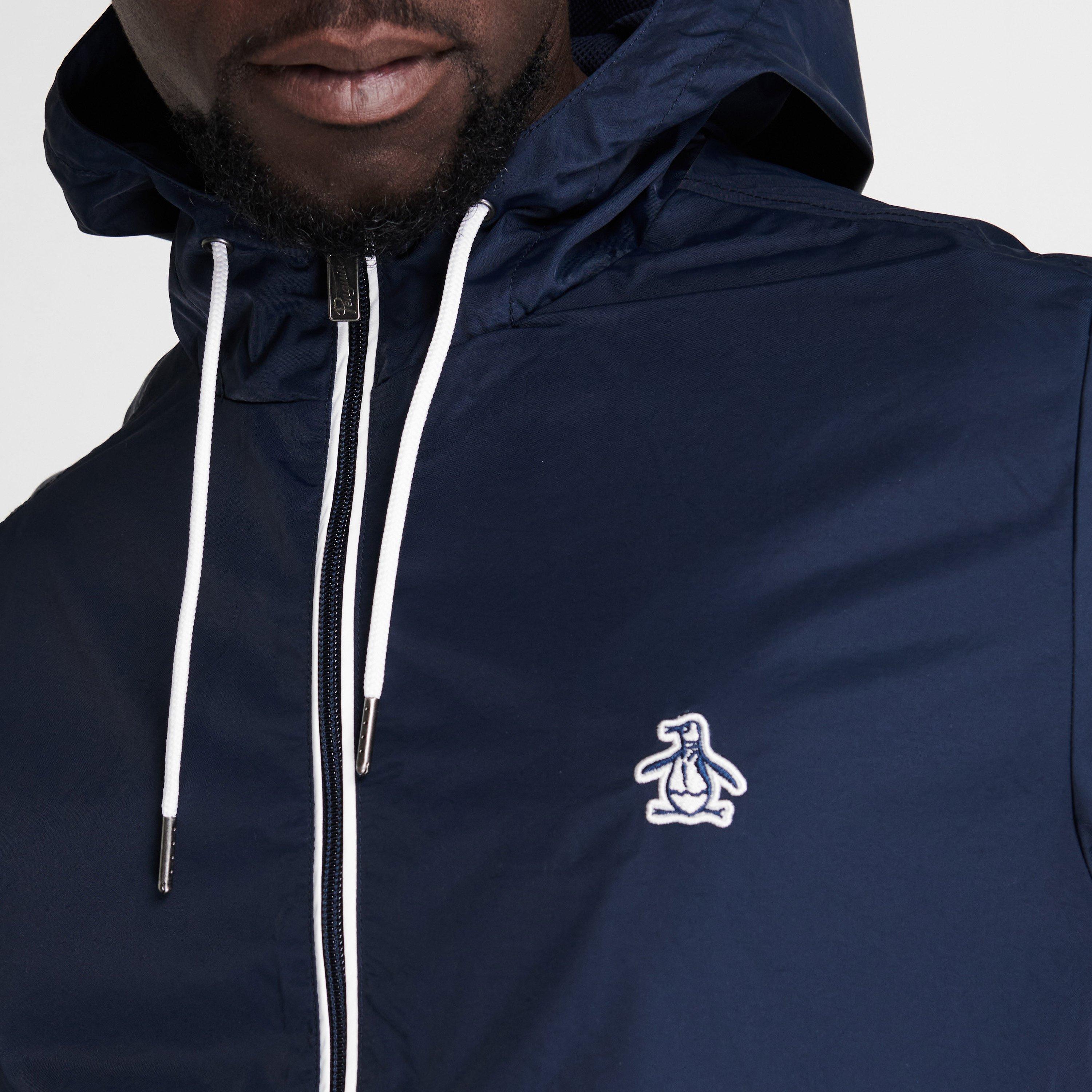 Marineblau 413 - Original Penguin - Men's Ratner Water and Wind Resistant Hooded Long Sleeve Rain Anorak - 7