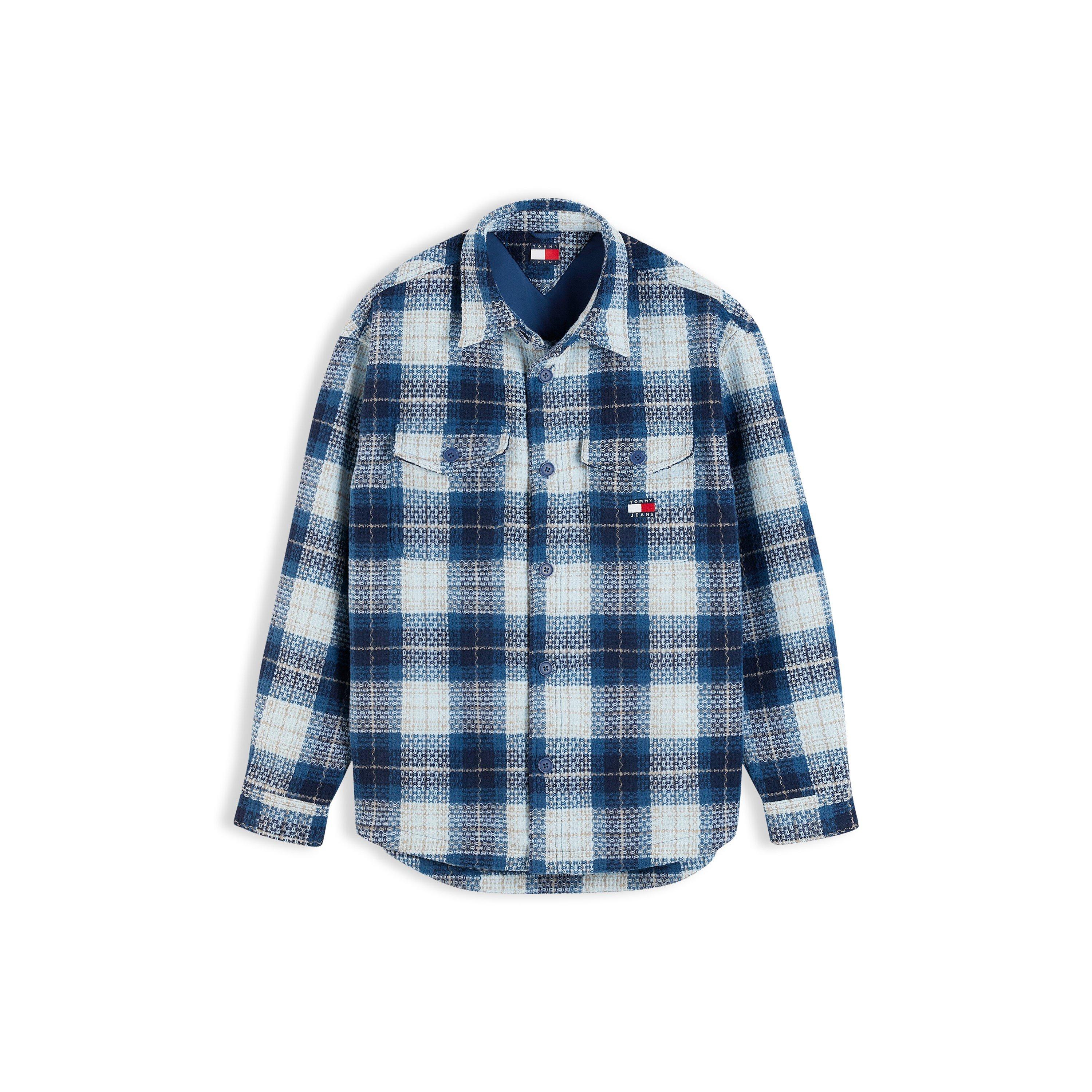 Tommy Jeans Men's Tj Check Overshirt Sn64 - Navy Check - M