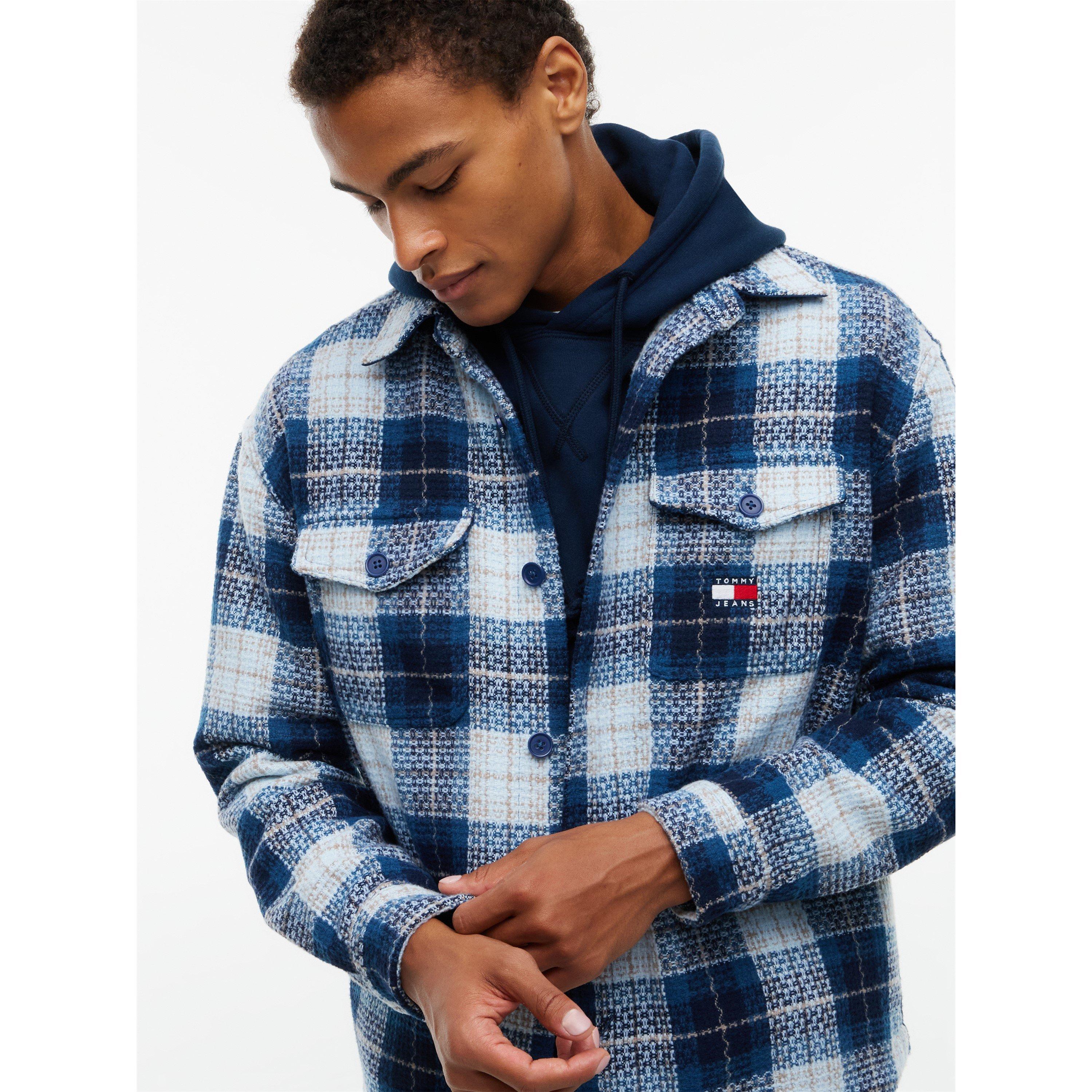 Navy Check - Tommy Jeans - TJ Check Overshirt Sn64 - 3