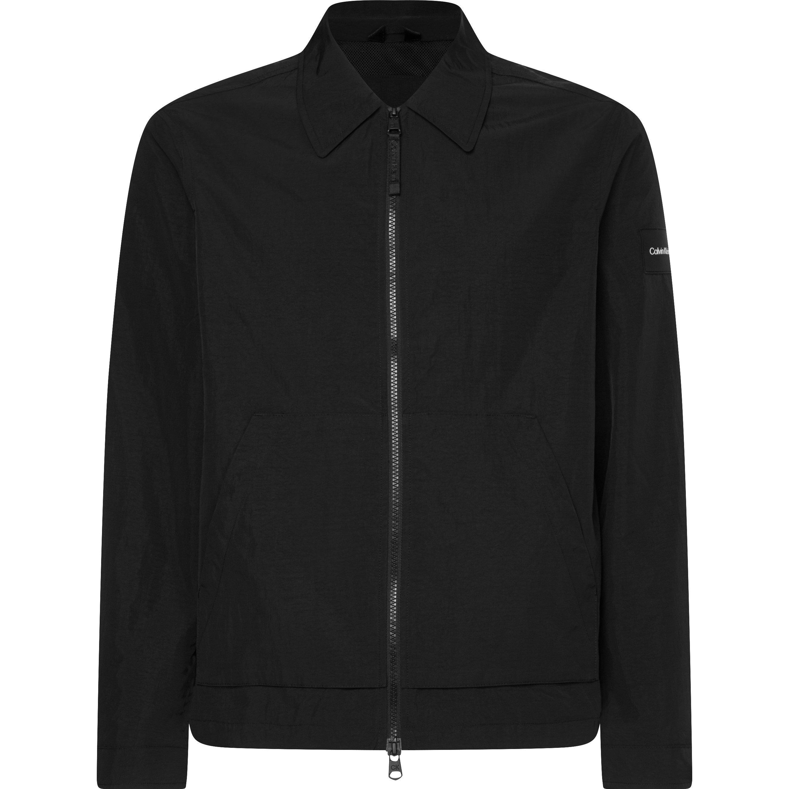 Calvin Klein Men's Lightweight Long Sleeve Overshirt - Black Beh - 2XL