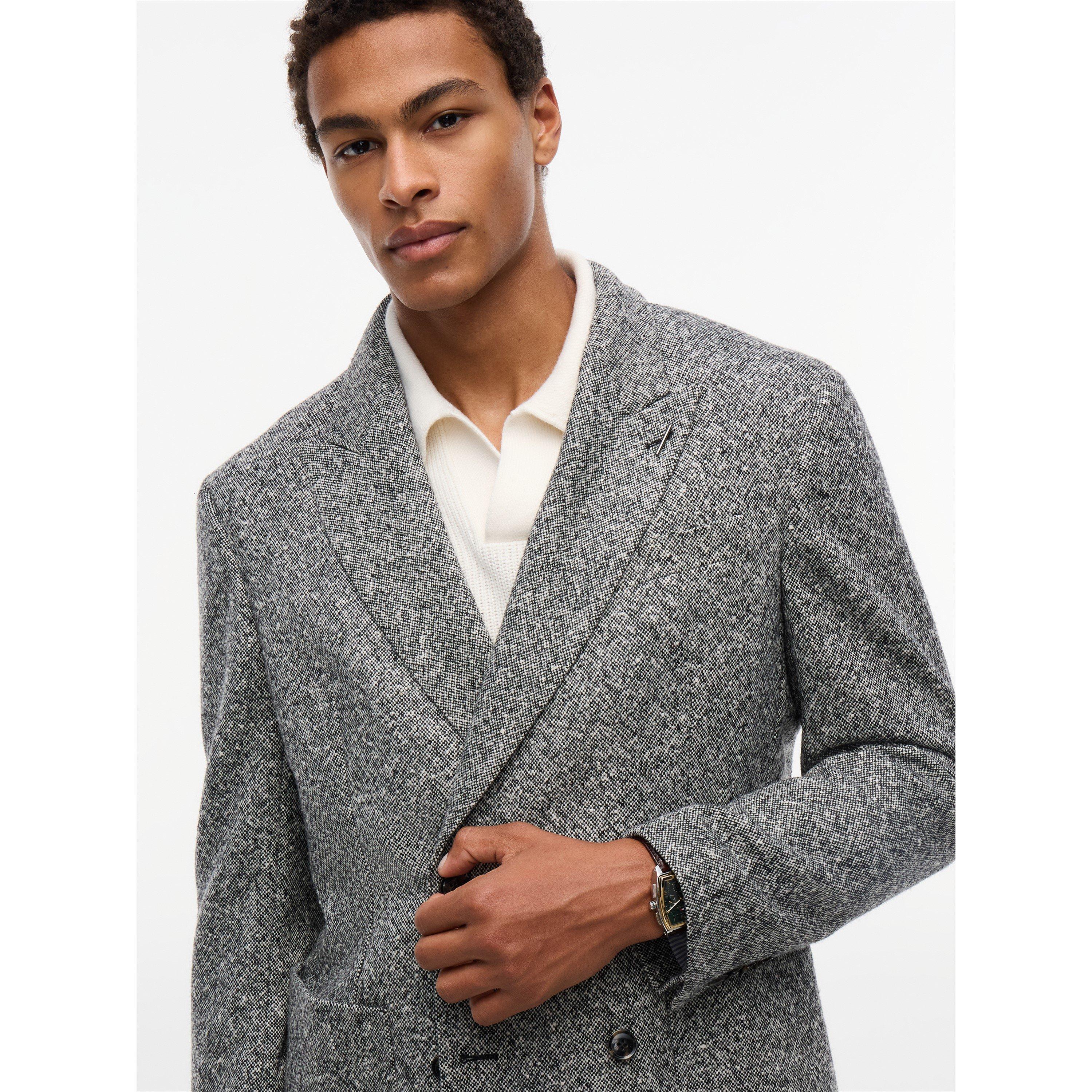 Dark Grey - Tommy Hilfiger - Men's Donegal Wool Blazer - 4