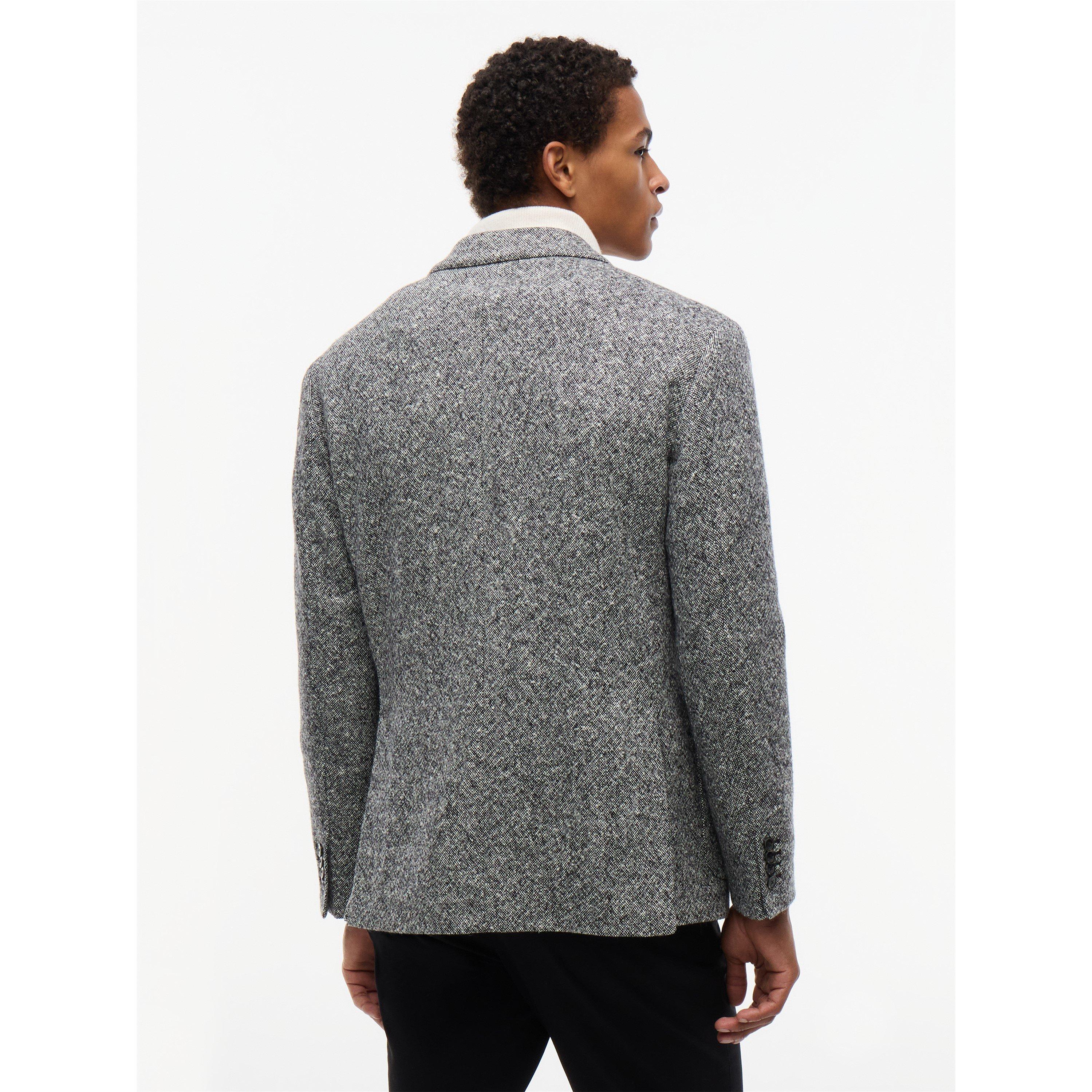Dark Grey - Tommy Hilfiger - Men's Donegal Wool Blazer - 6