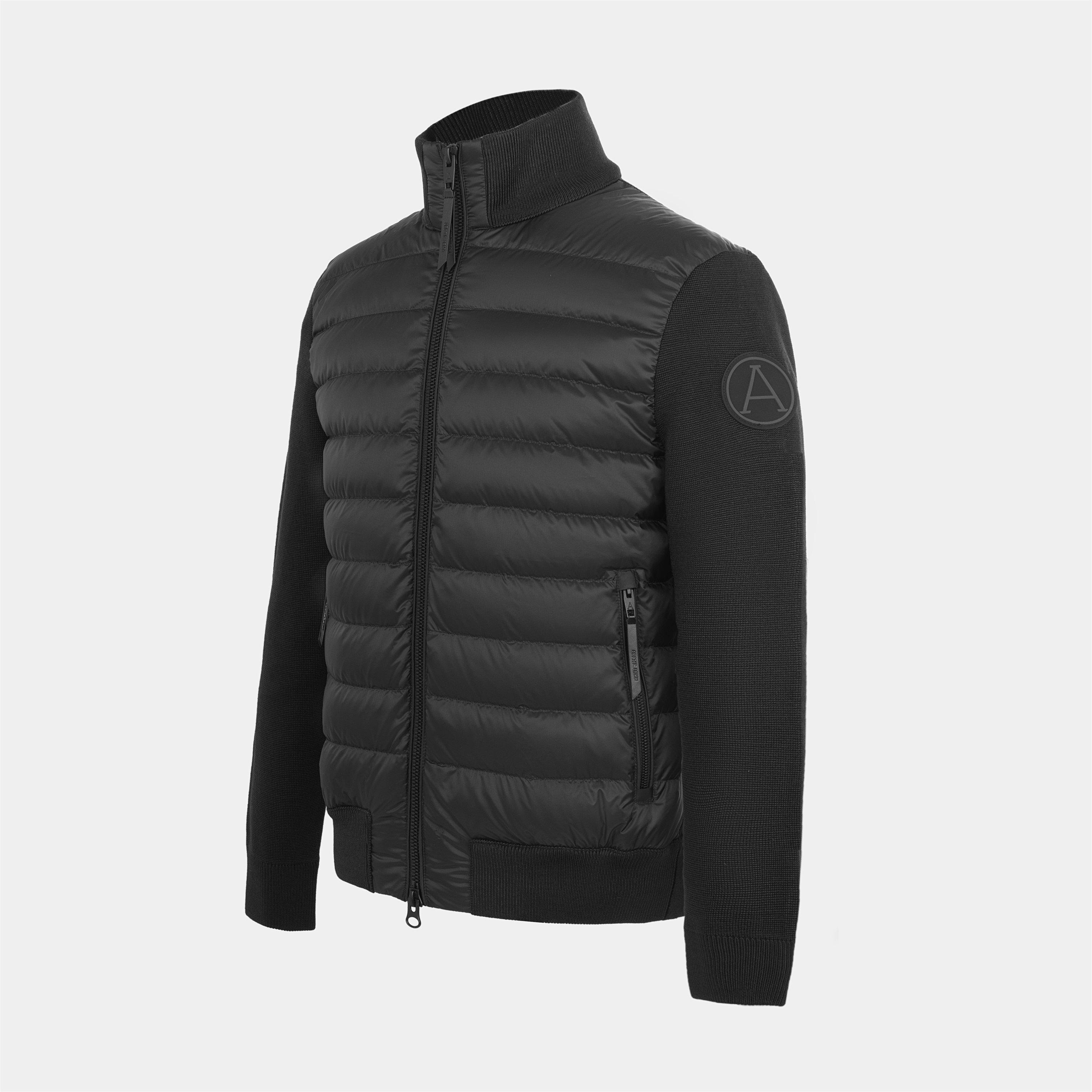 Black - Arctic Army - Men's Ocean Cardigan Full-Zip Hybrid Jacket - 5