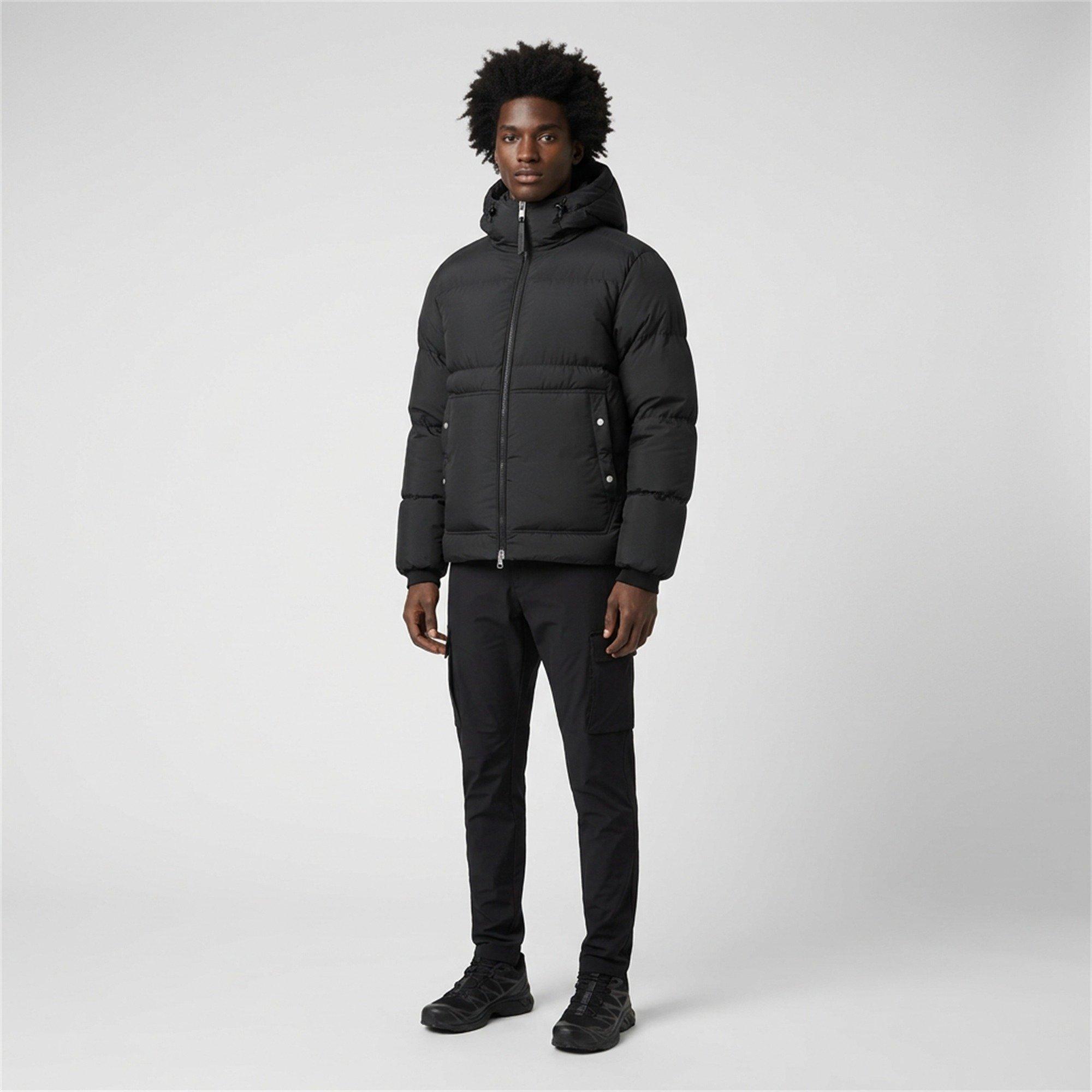Black - Arctic Army - Men's Tundra Hooded Short Puffer Jacket - 7