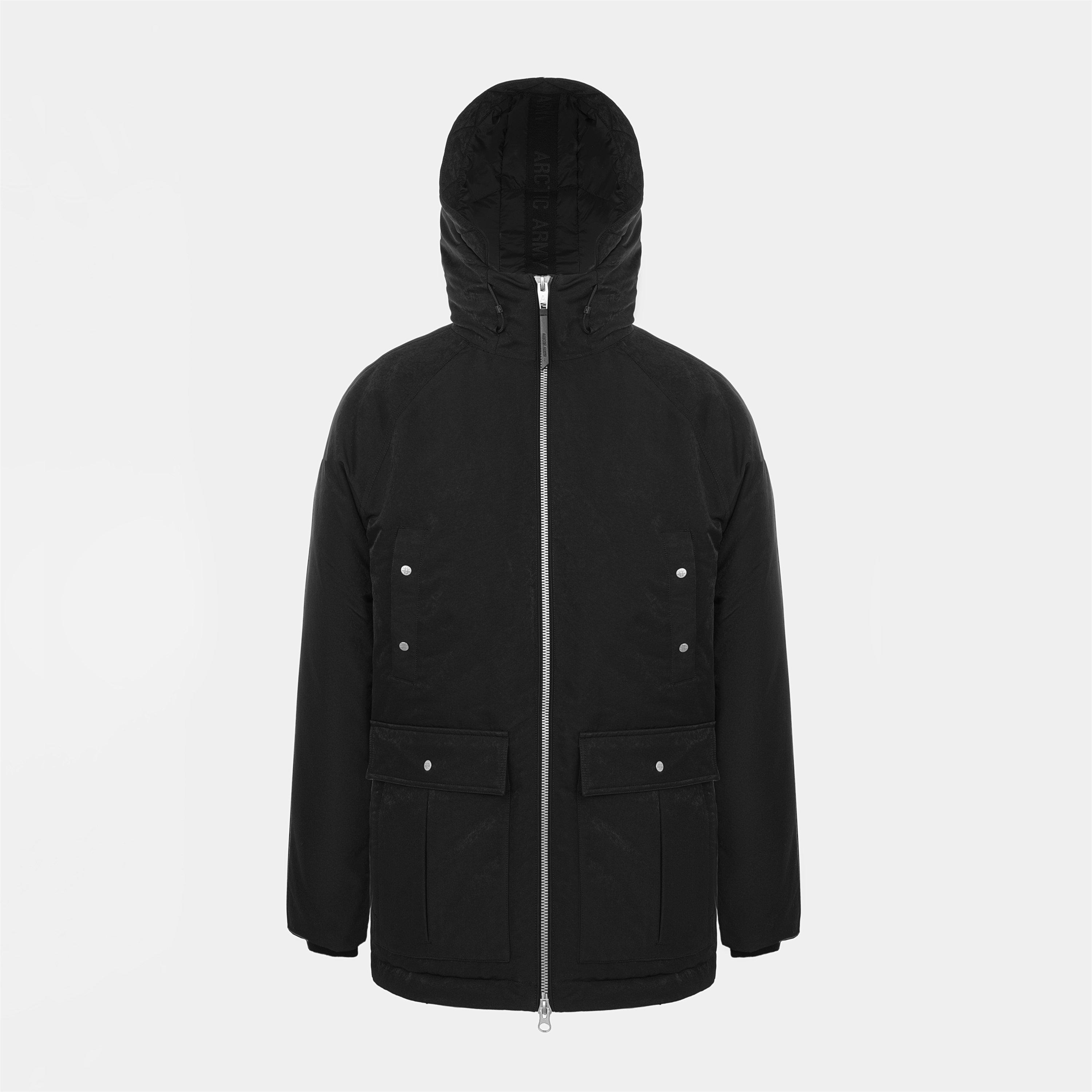 Arctic Army Men's Arctic Nordic Parka Sn64 - Black - Large