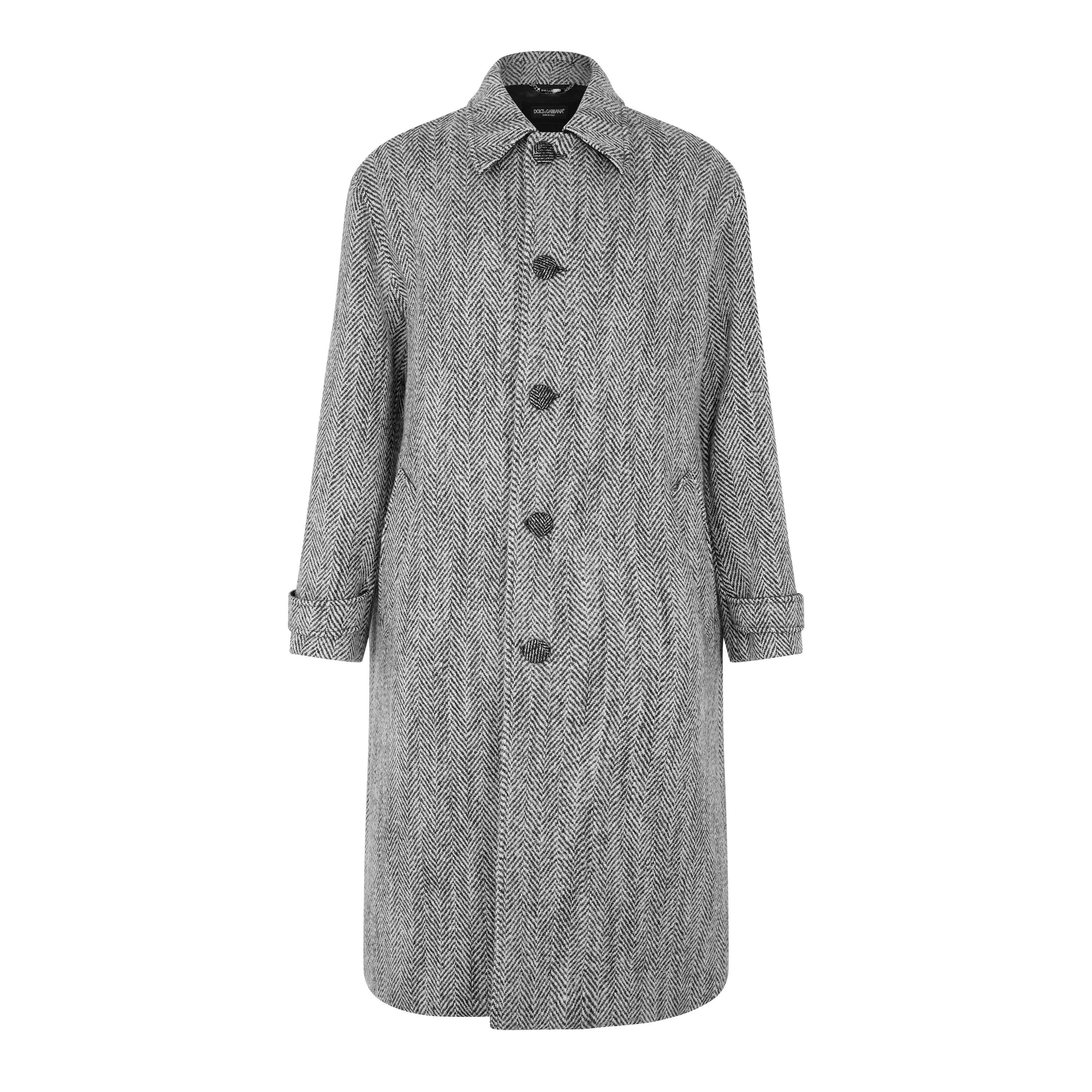 Grey - Dolce and Gabbana - DG Herringbone Ovrct Sn64 - 1
