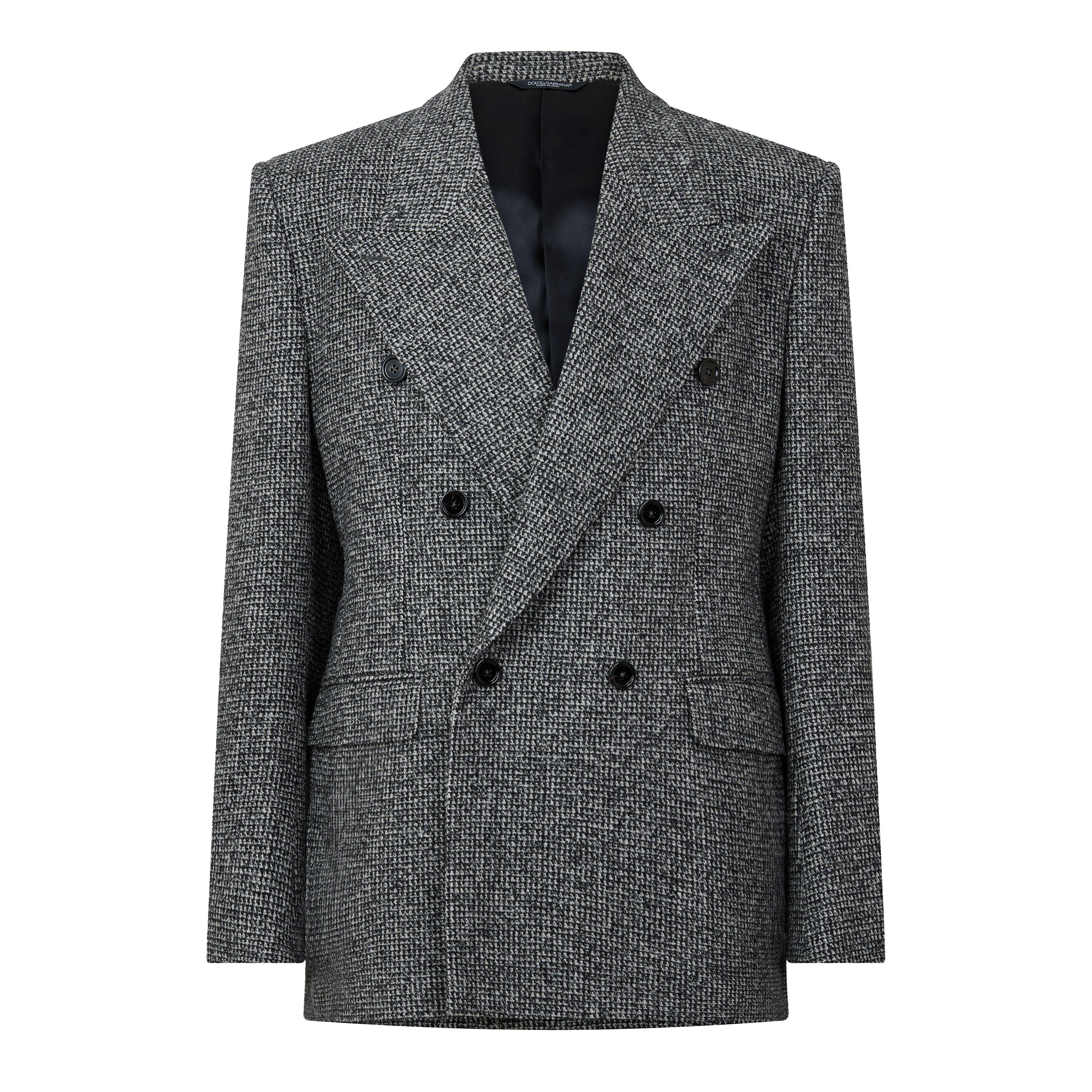 Grey - Dolce and Gabbana - DG Mixed Wool Blazer Sn64 - 1