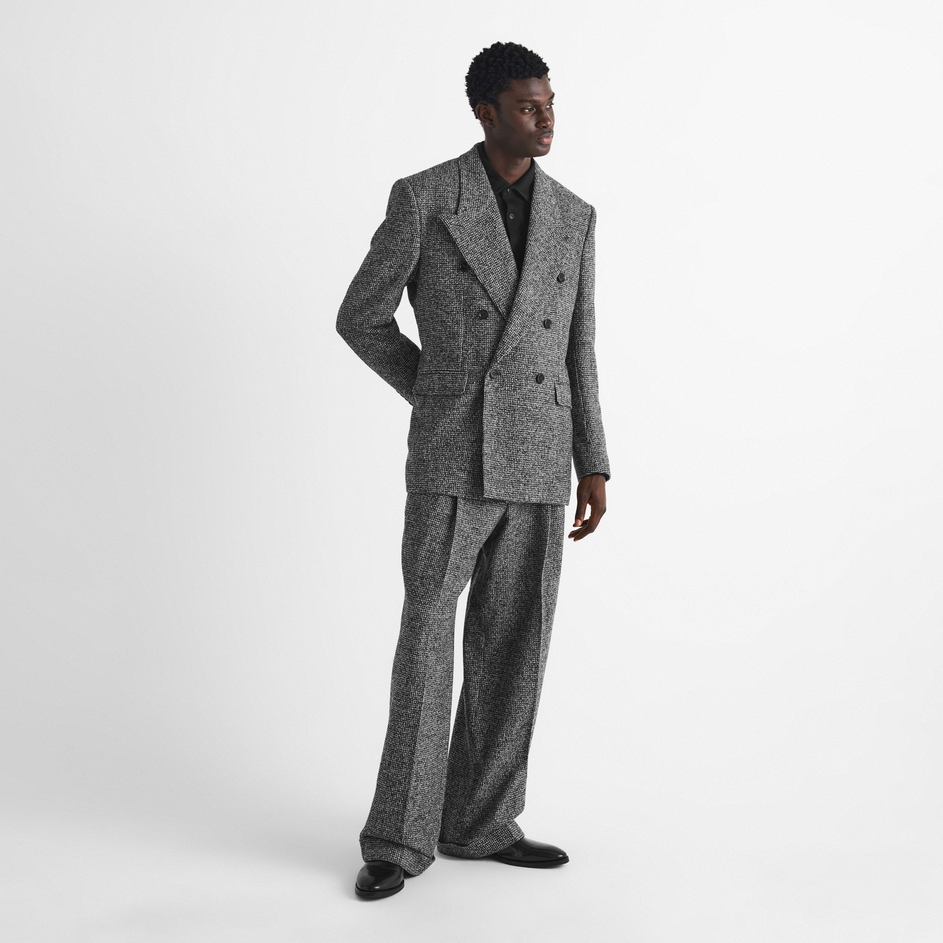 Grey - Dolce and Gabbana - Men's Houndstooth Wool Blazer - 6