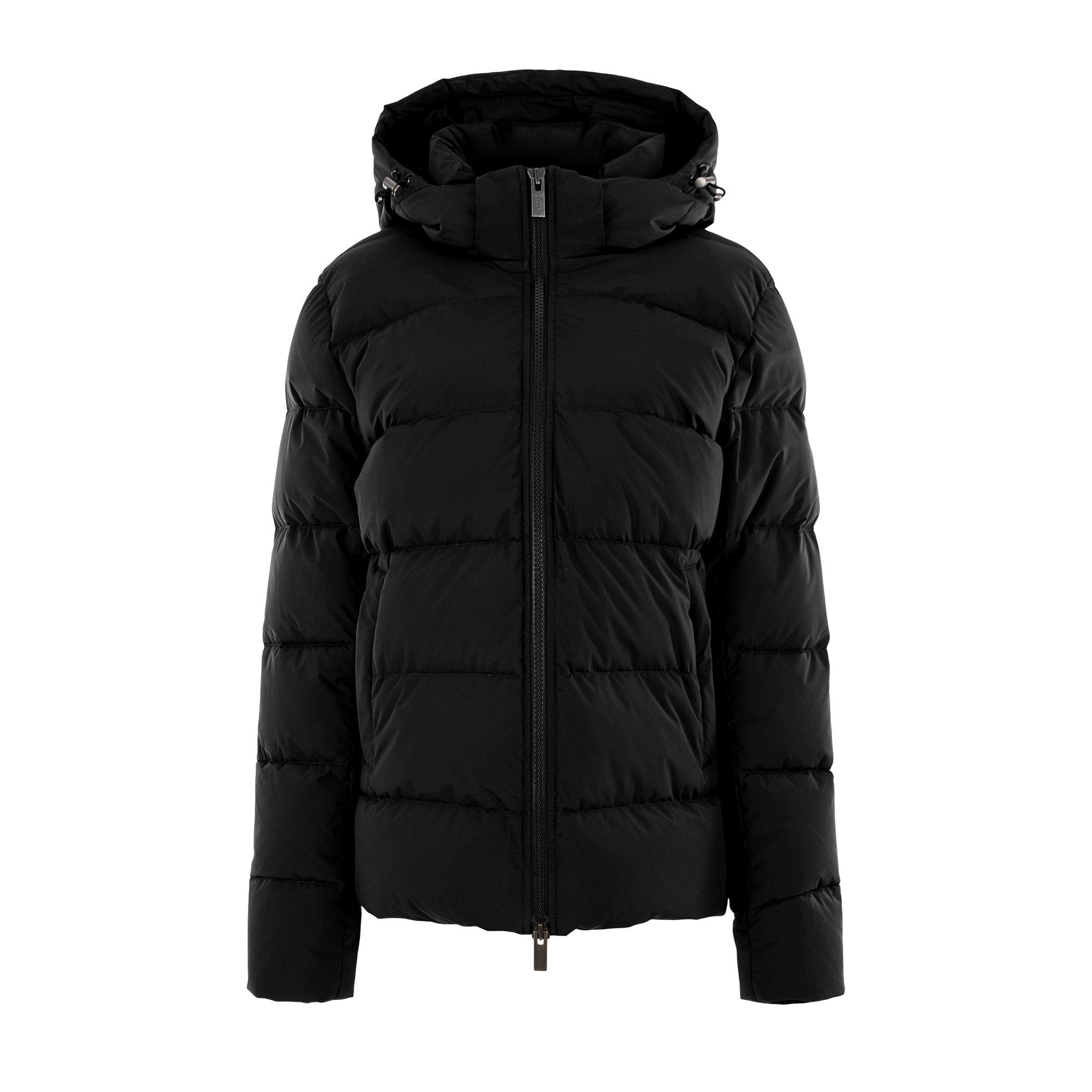 Black 0009 - Pyrenex - Men's Spoutnic Water Resistant Duck Down Detachable Hood Short Puffer Jacket - 1