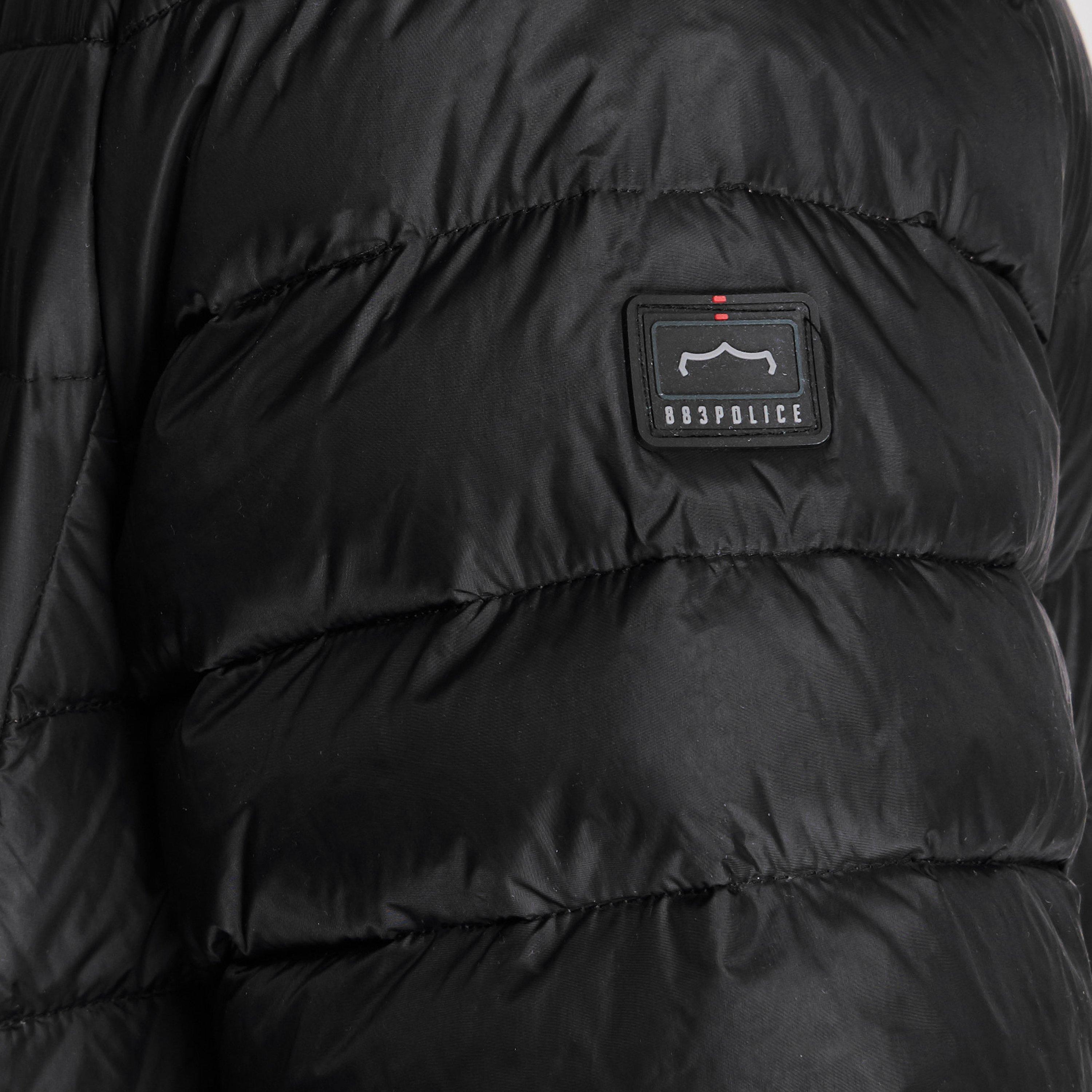 Black - 883 Police - Downer Zip Long Sleeve Rain Anorak - 6