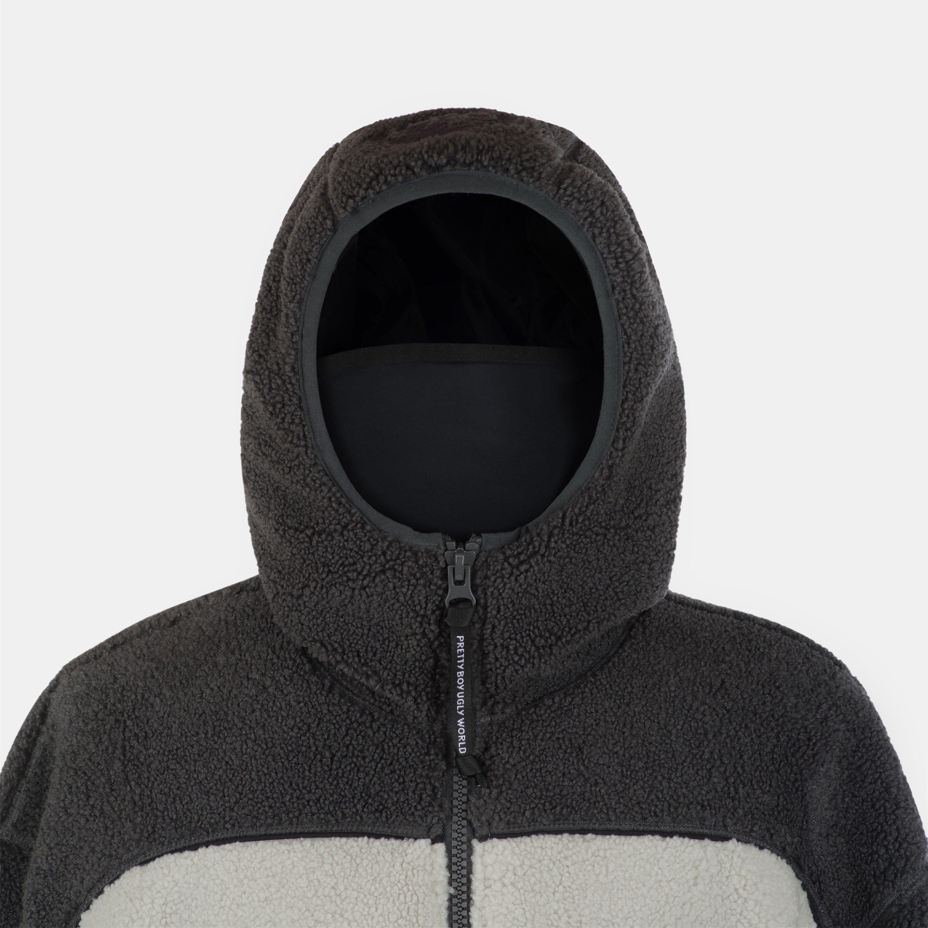 Grey/Grey - Pretty Boy Ugly World - Men's World Full-Zip Sherpa Jacket - 5