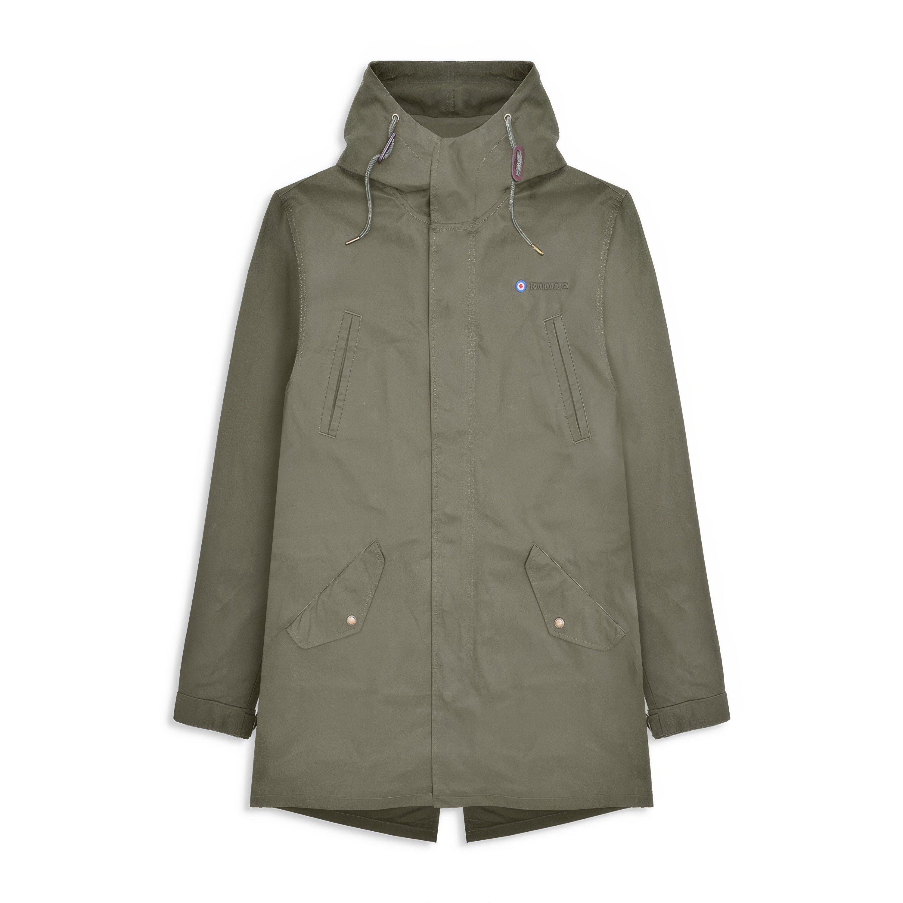Lambretta Men's Shower Resistant Parka - Khaki - Large