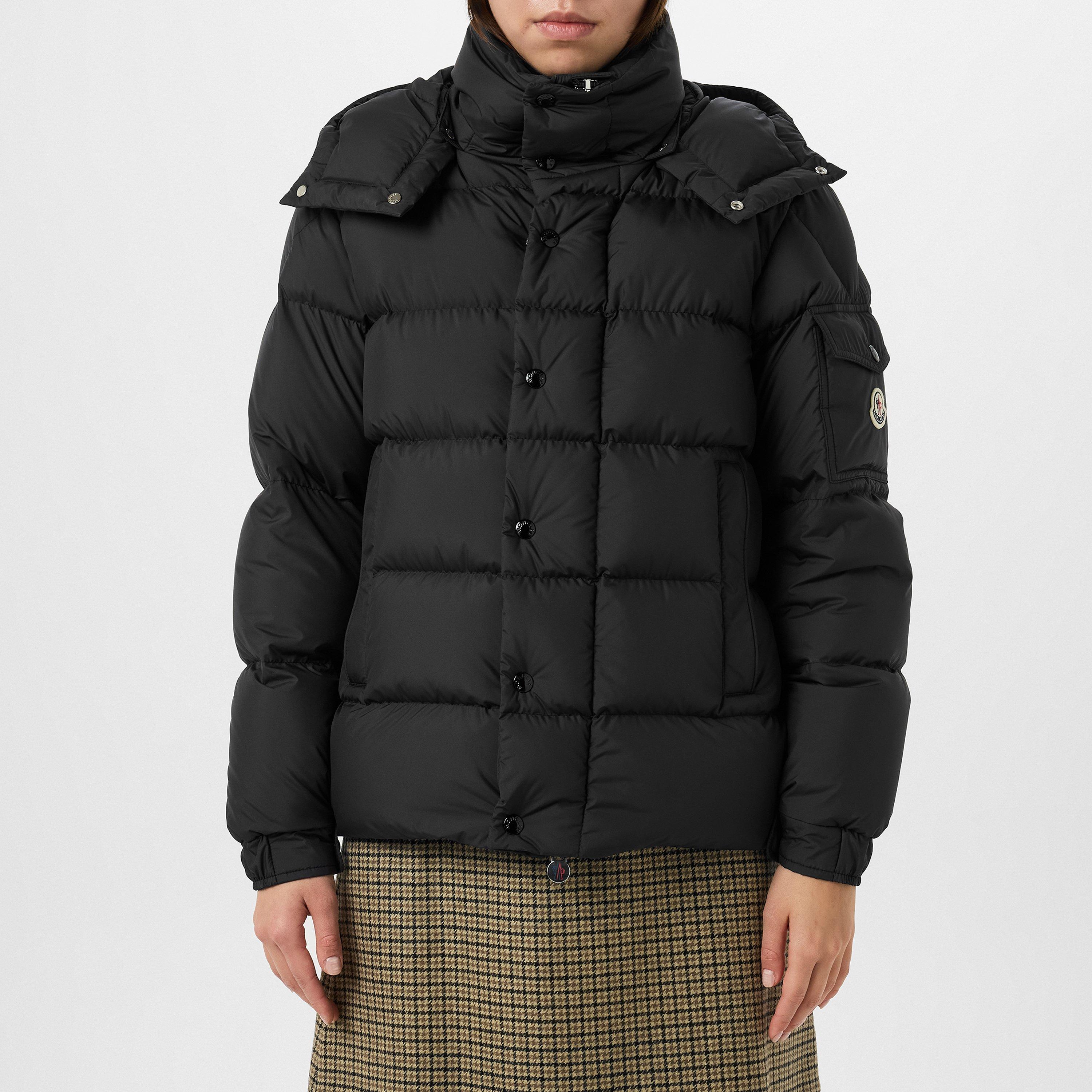 Black 999 - Moncler - Women's Maya 70th Anniversary Down Detachable Hood Short Puffer Jacket - 3