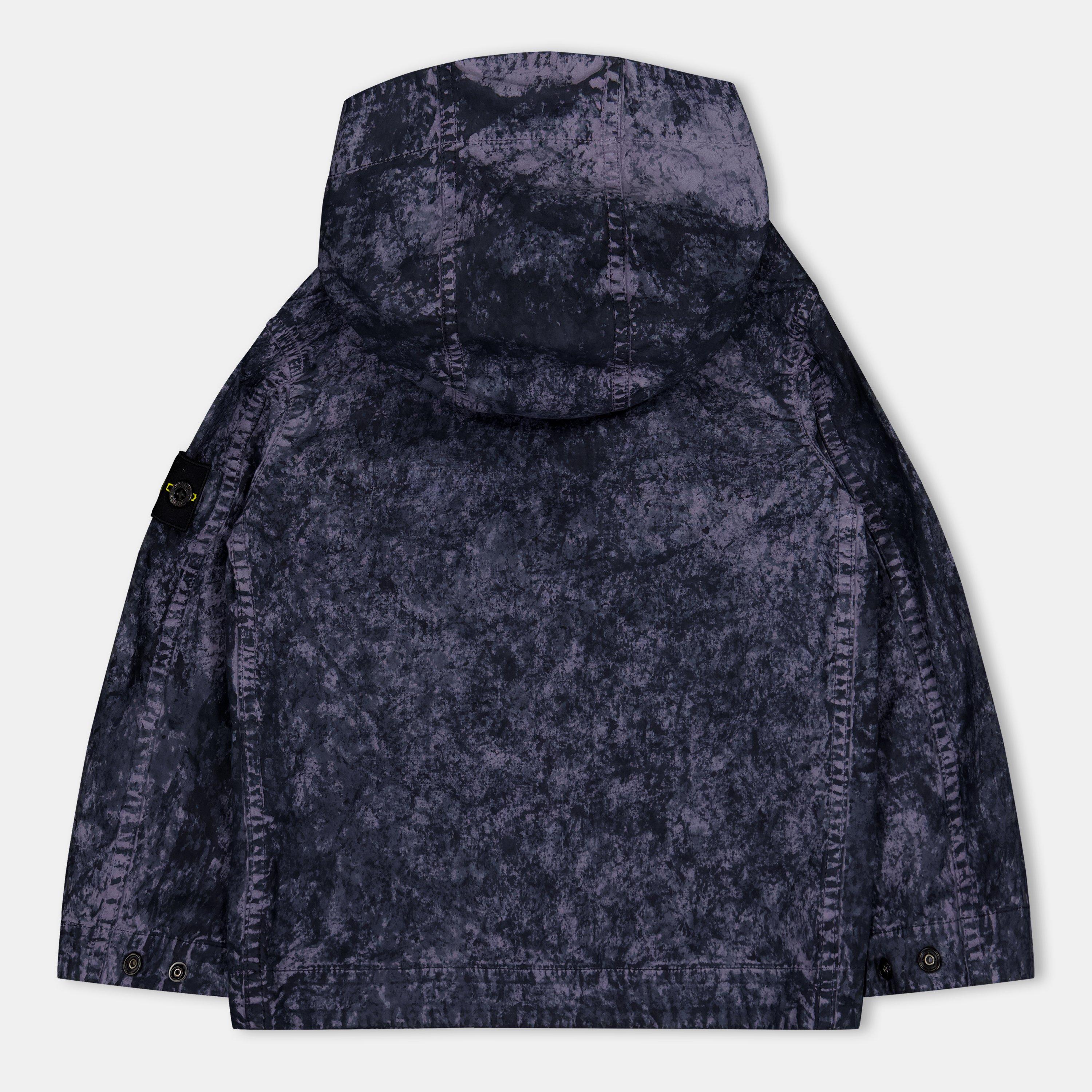Navy V0020 - Stone Island - Kids' Age Dyed Stretch Cotton Hooded Parka - 2