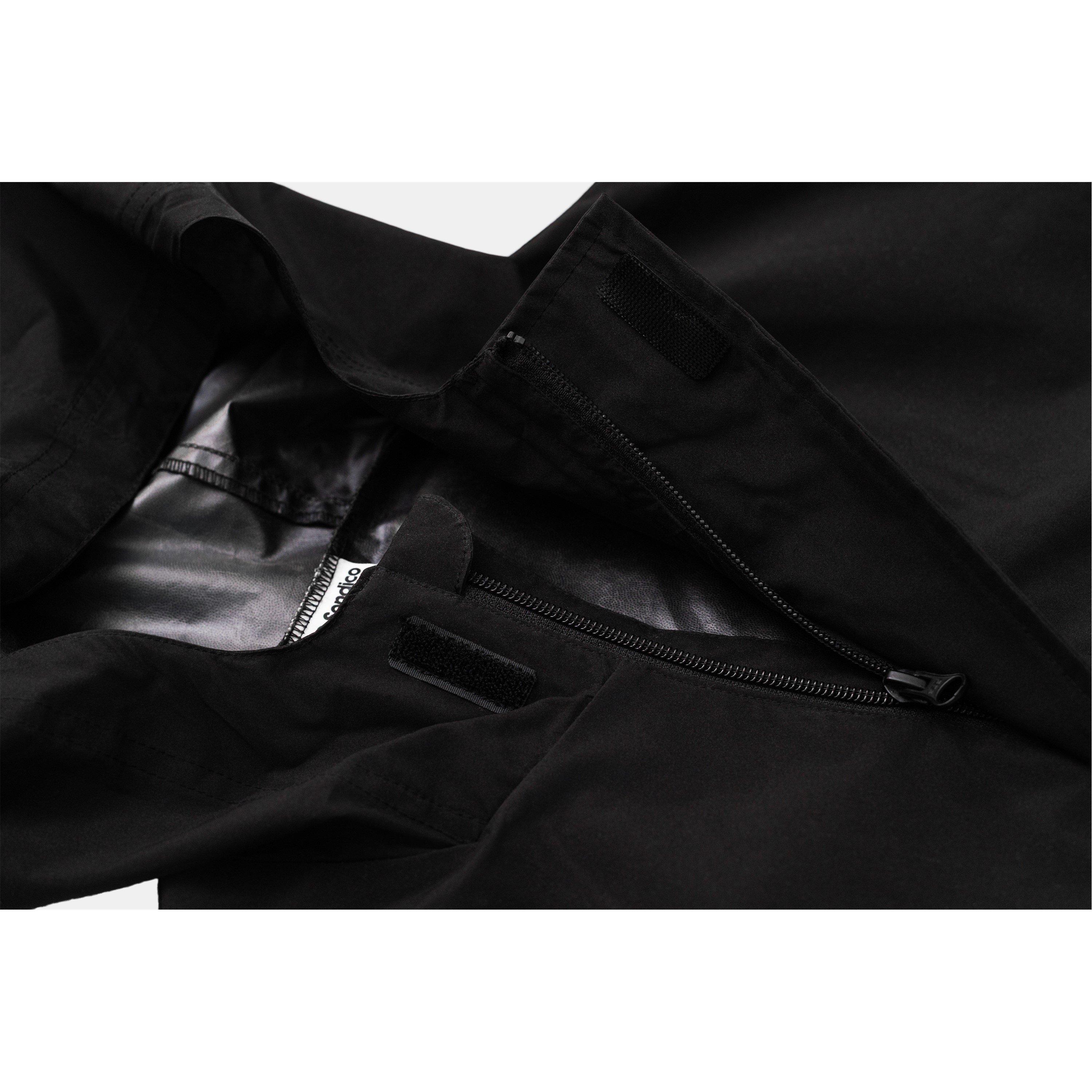 Black - Sondico - Mens Rain Jacket Water Resistant Long Sleeve Hooded Rain Anorak - 7